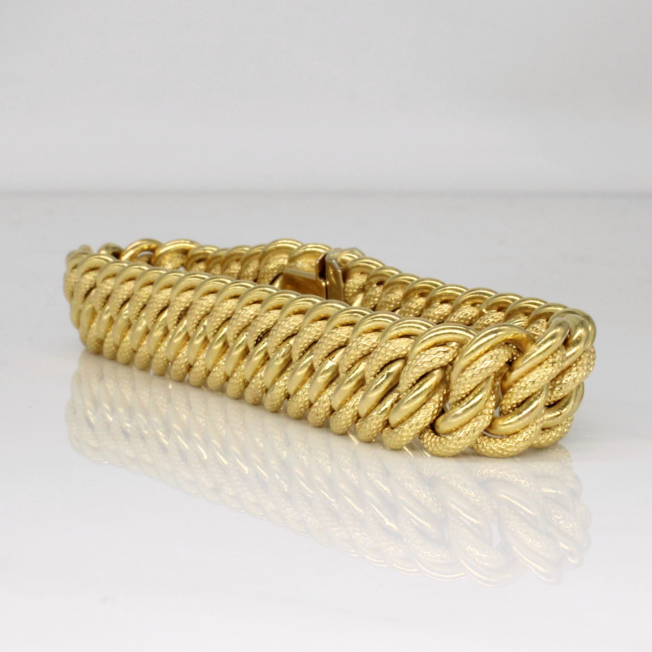 Bracelet italien en or jaune 18 carats | 8 pouces |