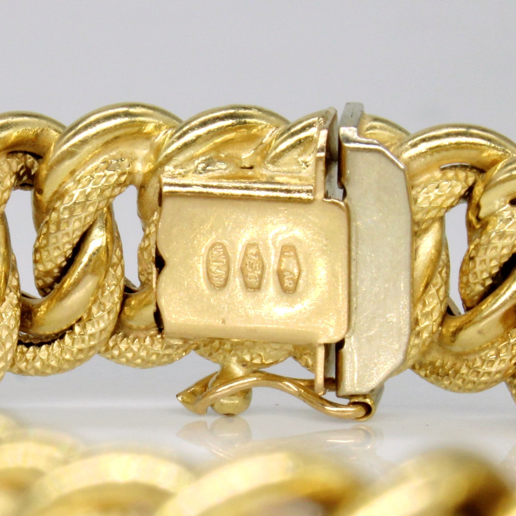 Bracelet italien en or jaune 18 carats | 8 pouces |