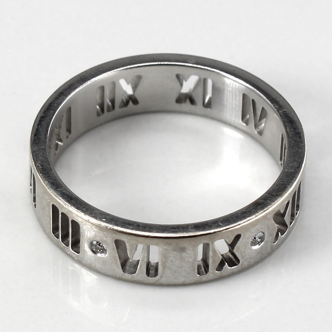 'Tiffany & Co' Diamond Atlas Band Ring | 0.04tw | SZ 7.25 |