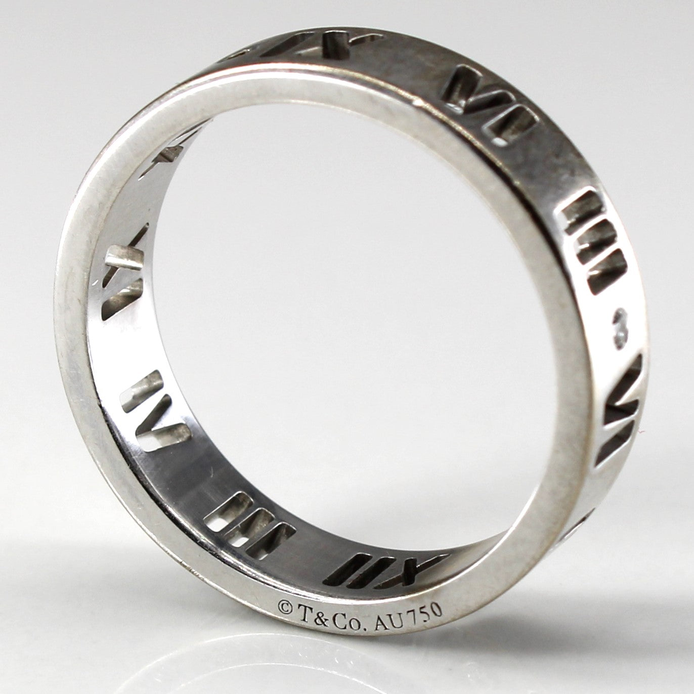 'Tiffany & Co' Diamond Atlas Band Ring | 0.04tw | SZ 7.25 |
