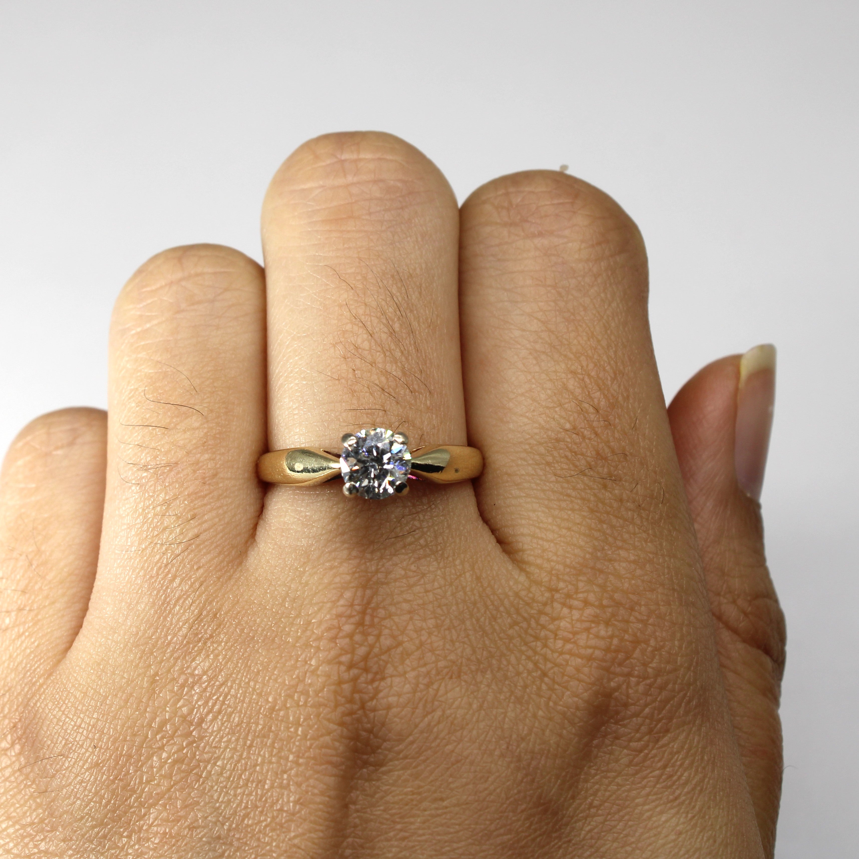 Four Prong Solitaire Diamond Ring | 0.96ct I2 E | SZ 8 |