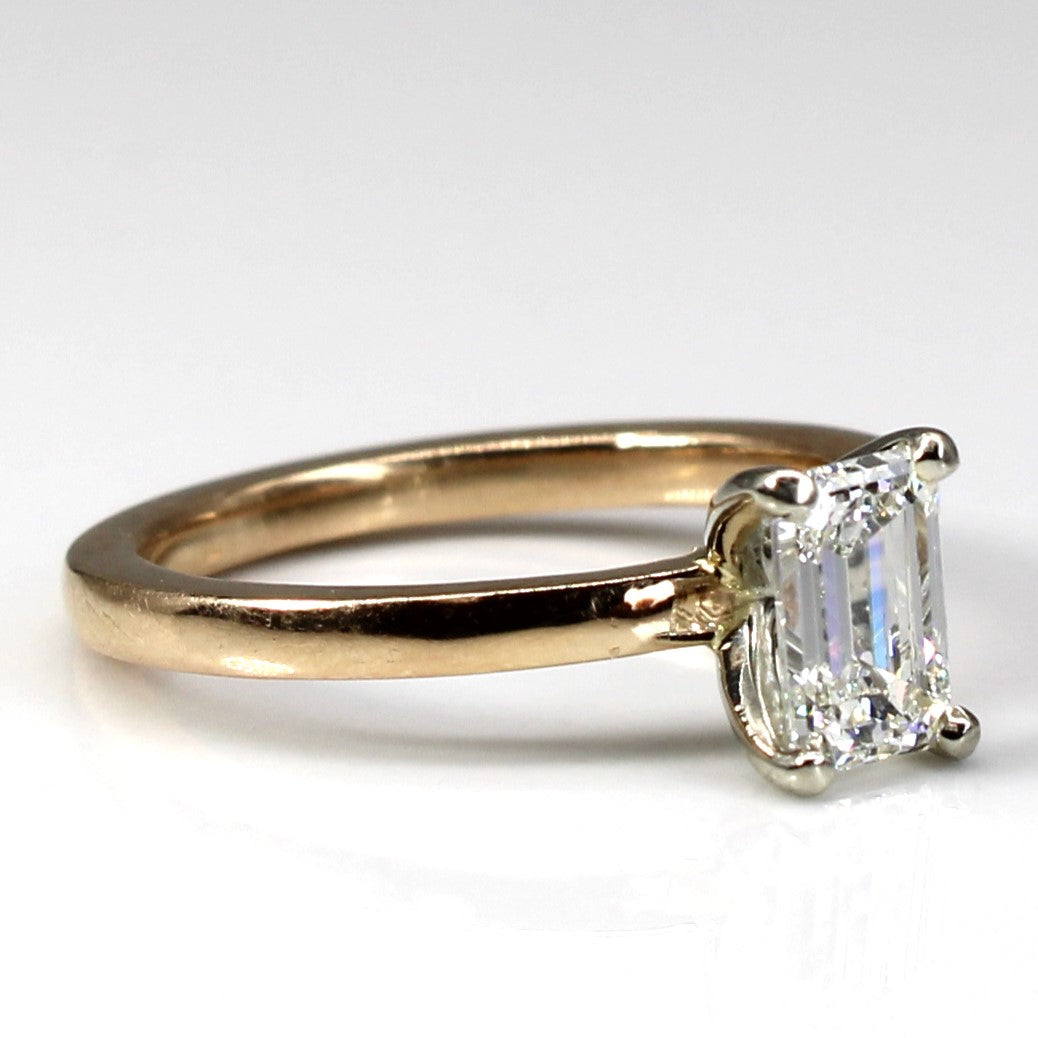 Solitaire Emerald Diamond Ring | 0.72ct VVS2 H | SZ 4.5 |
