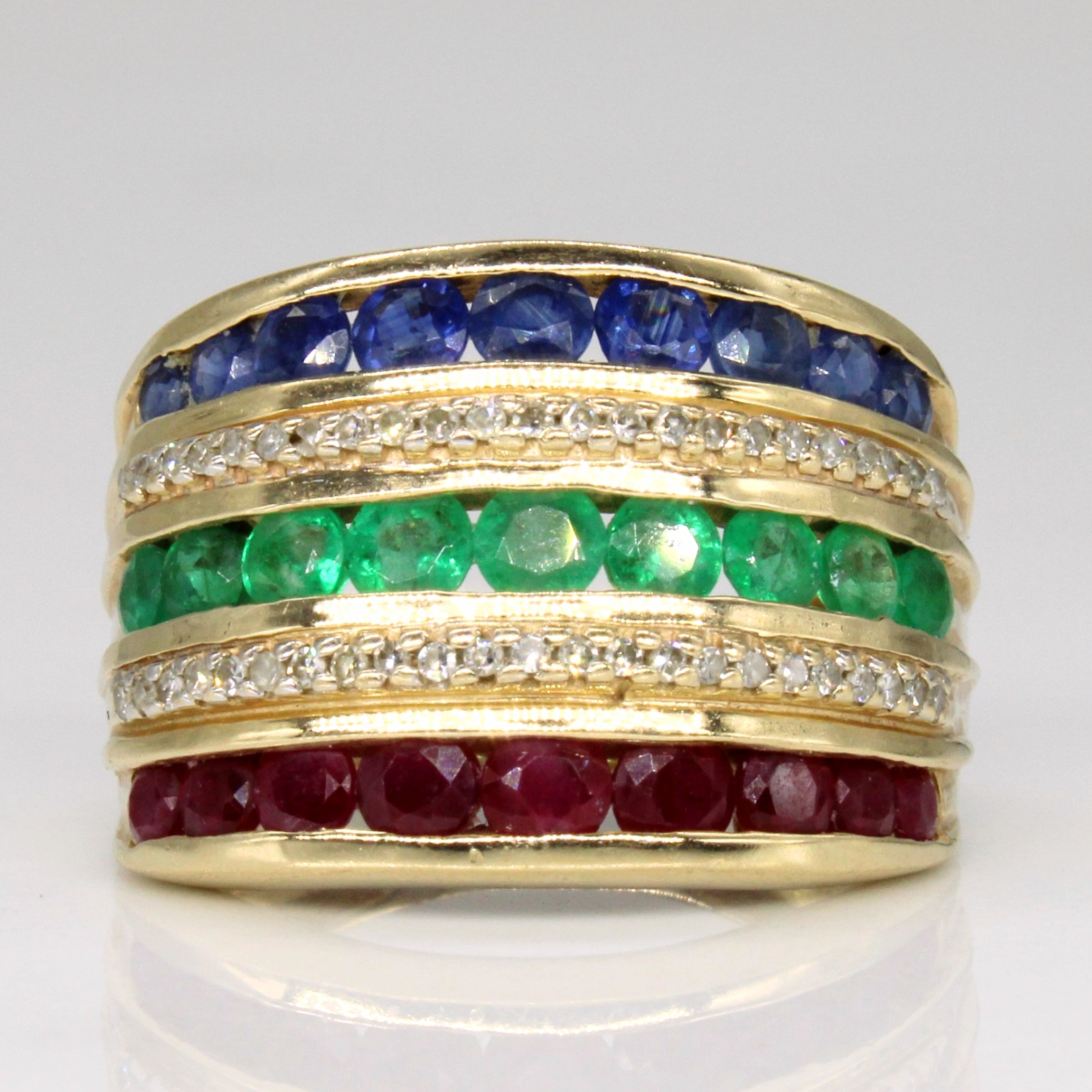 Channel Set Multi Gem Ring | 2.01ctw | SZ 7.25 |