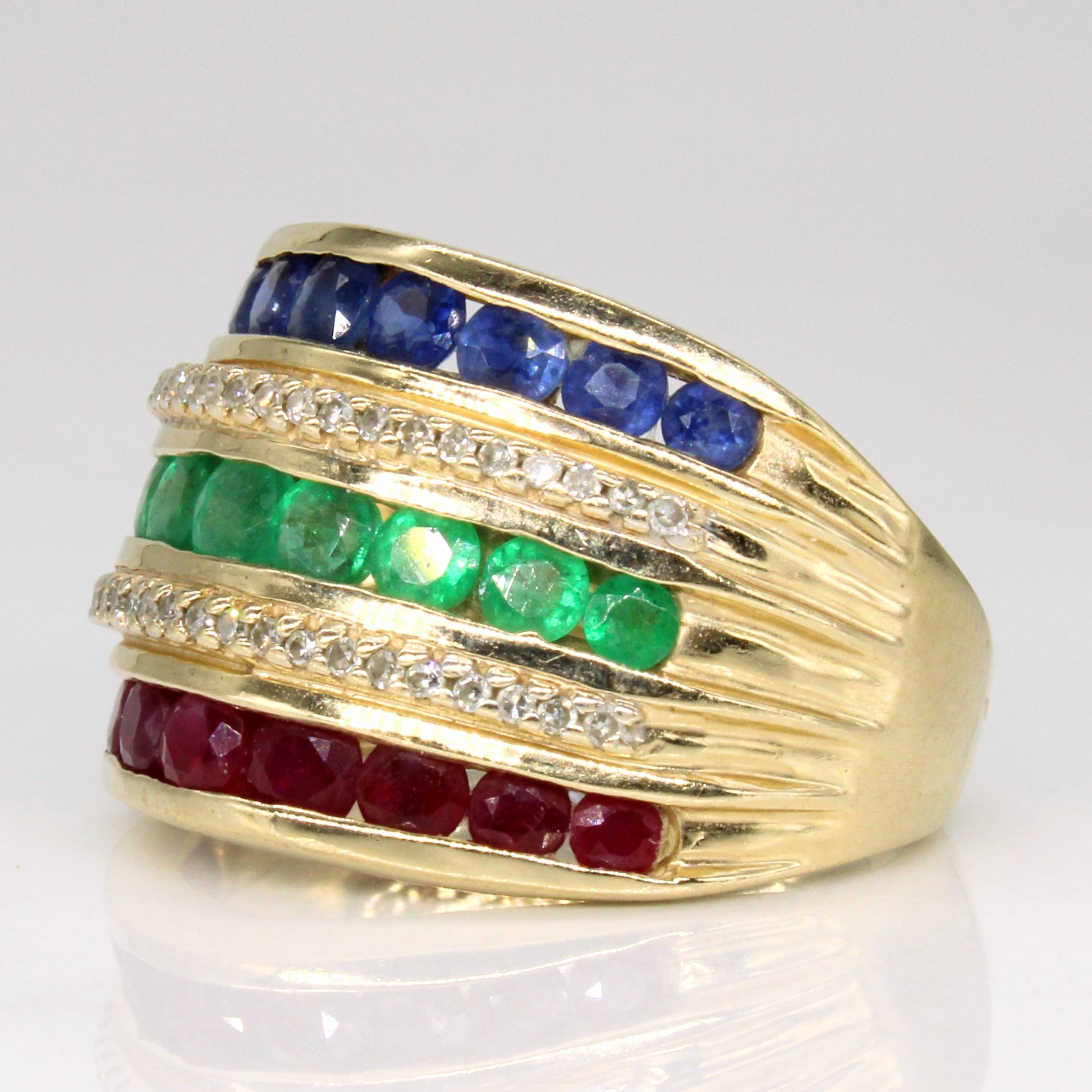 Channel Set Multi Gem Ring | 2.01ctw | SZ 7.25 |