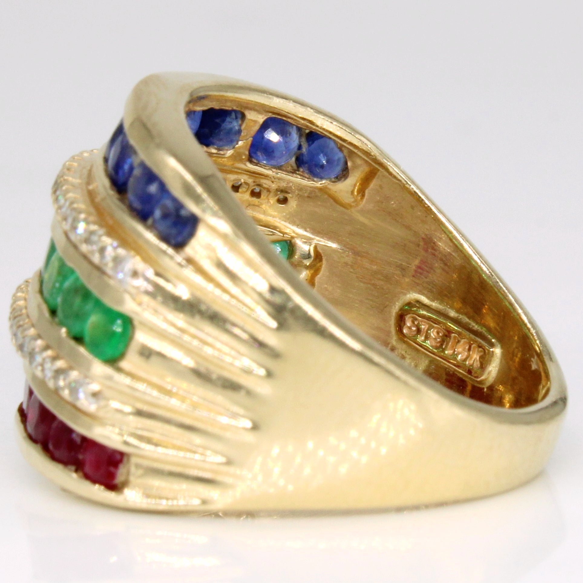 Channel Set Multi Gem Ring | 2.01ctw | SZ 7.25 |