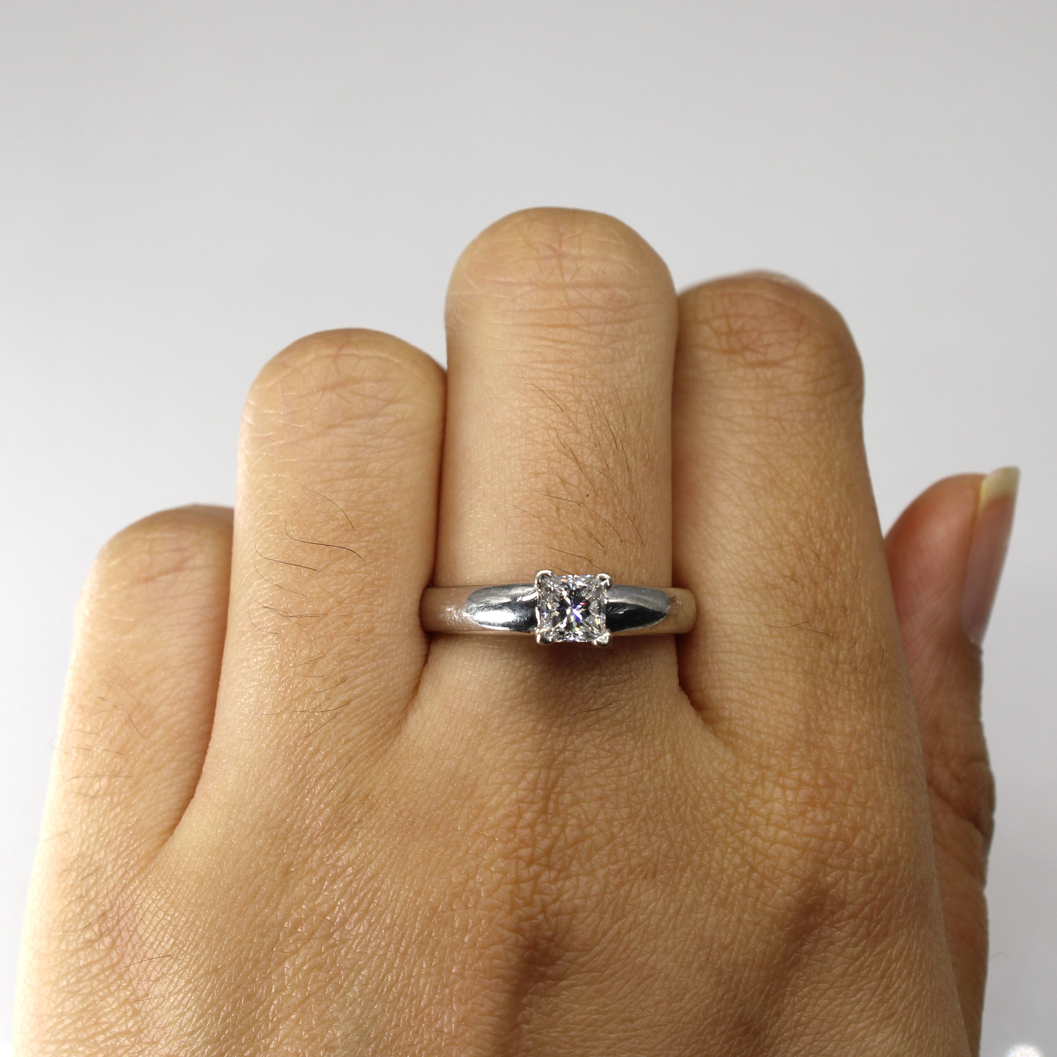 Prong Set Princess Diamond Ring | 0.59ct I1 G | SZ 8.75 |
