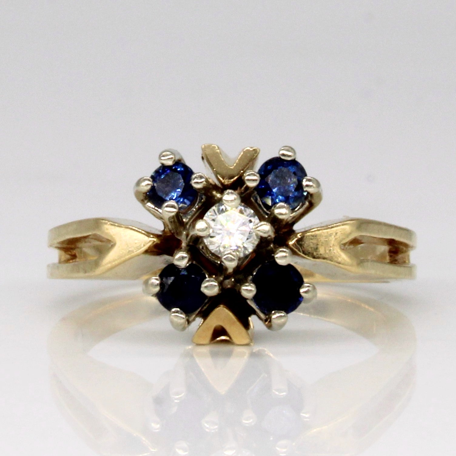 Sapphire & Diamond Ring | 0.32ctw, 0.09ct | SZ 6.75 |