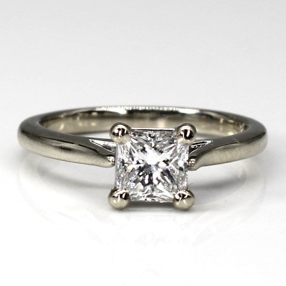 Solitaire Princess Diamond Ring | 0.80ct VVS2 E | SZ 5.5 |