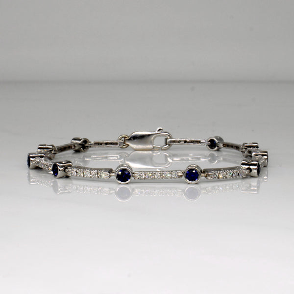 Sapphire & Diamond Bracelet | 1.00ctw, 0.50ctw | 7