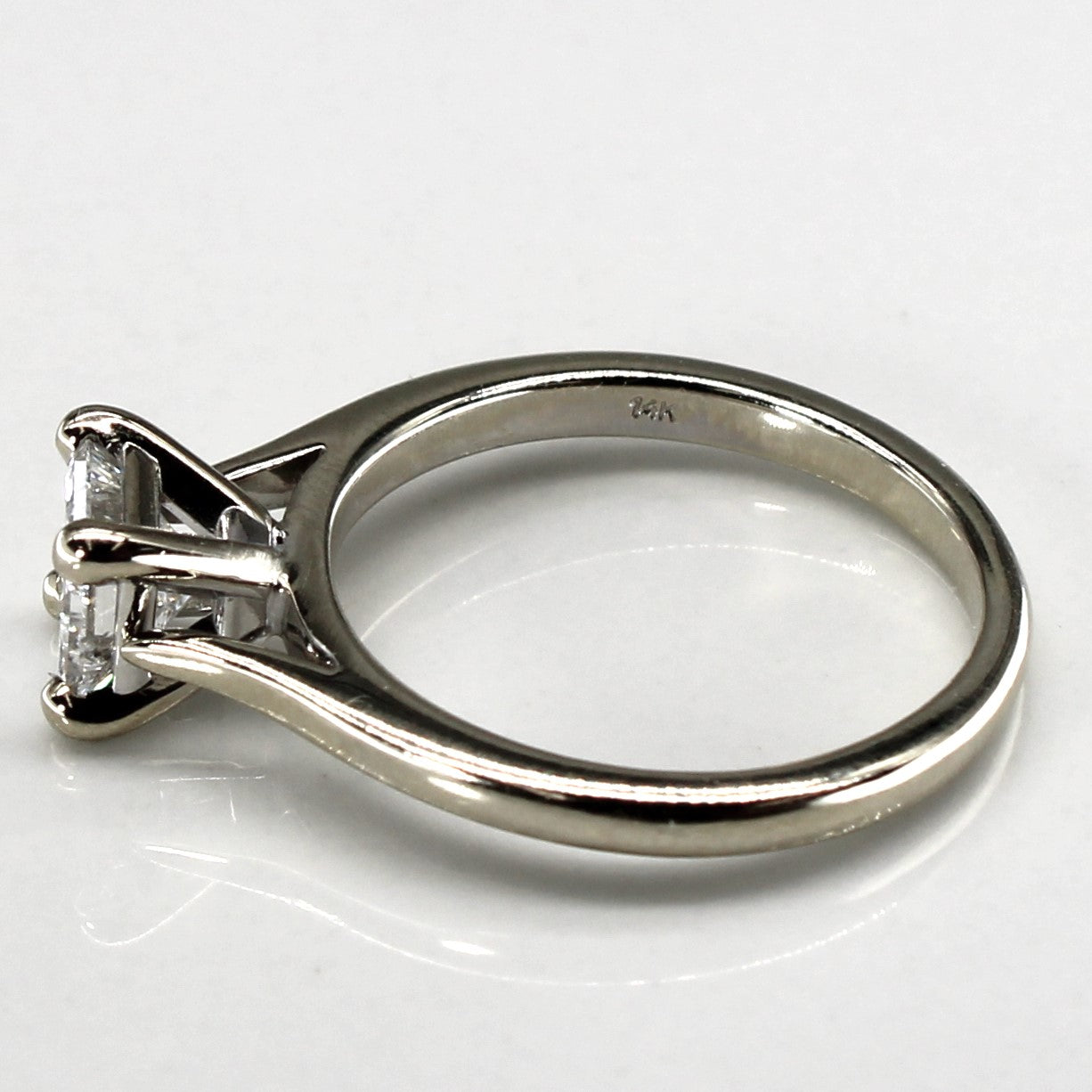 Solitaire Princess Diamond Ring | 0.80ct VVS2 E | SZ 5.5 |