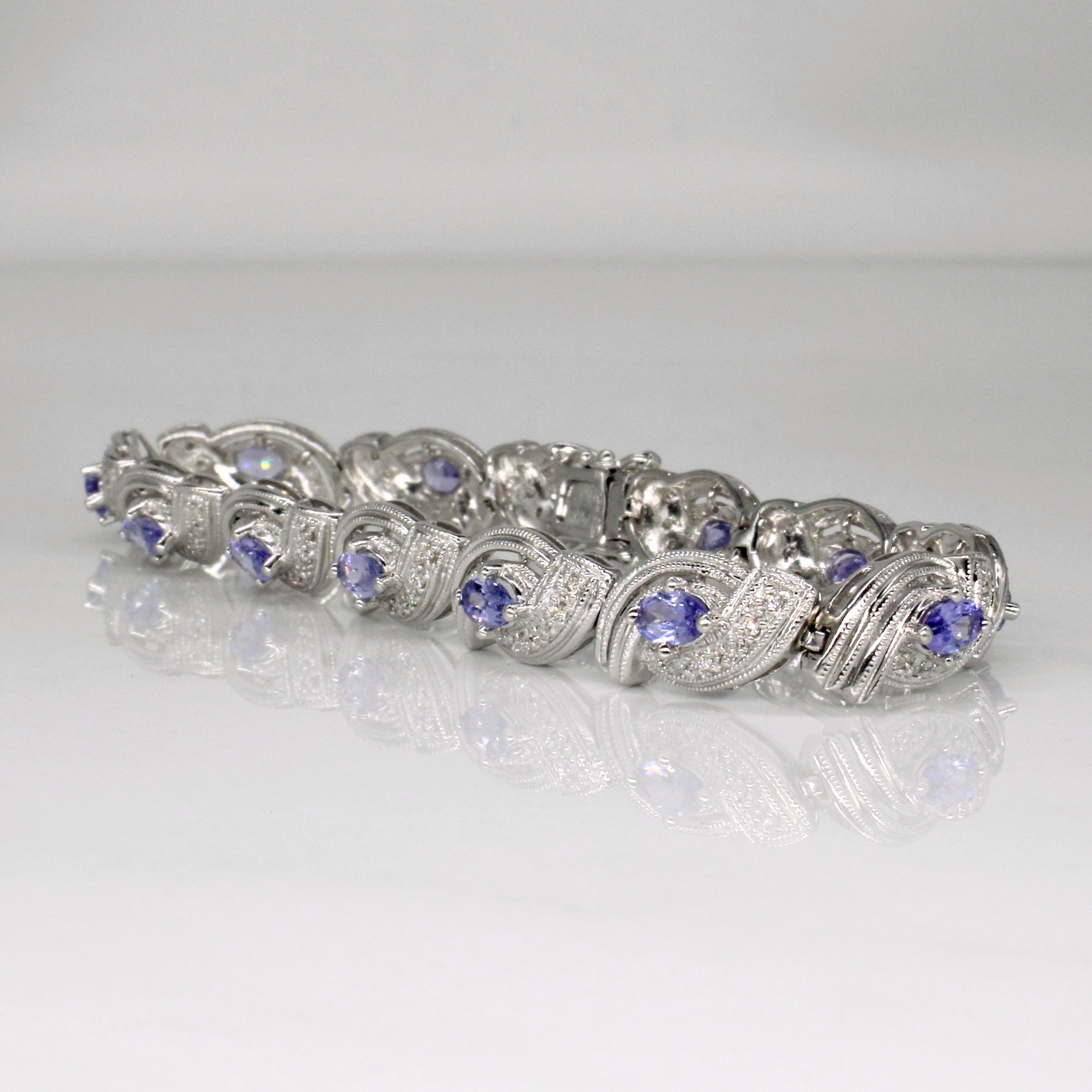 Tanzanite & Diamond Bracelet | 2.10ctw, 0.35ctw | 7.25" |