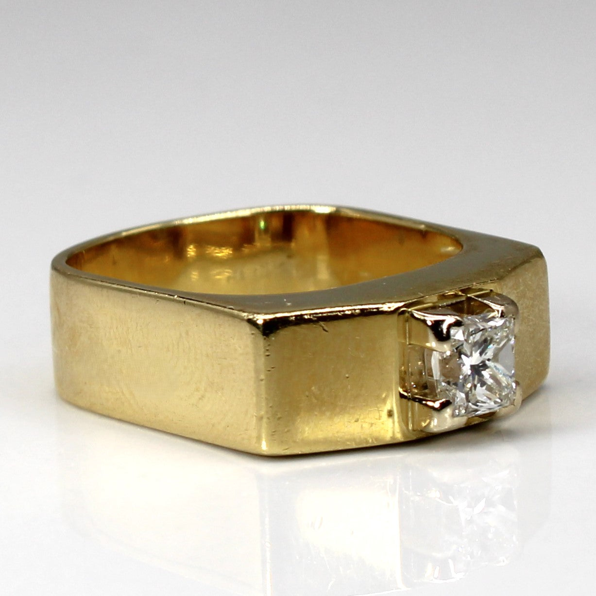 Solitaire Diamond Yellow Gold Ring | 0.60ct SI1 G | SZ 6.75 |