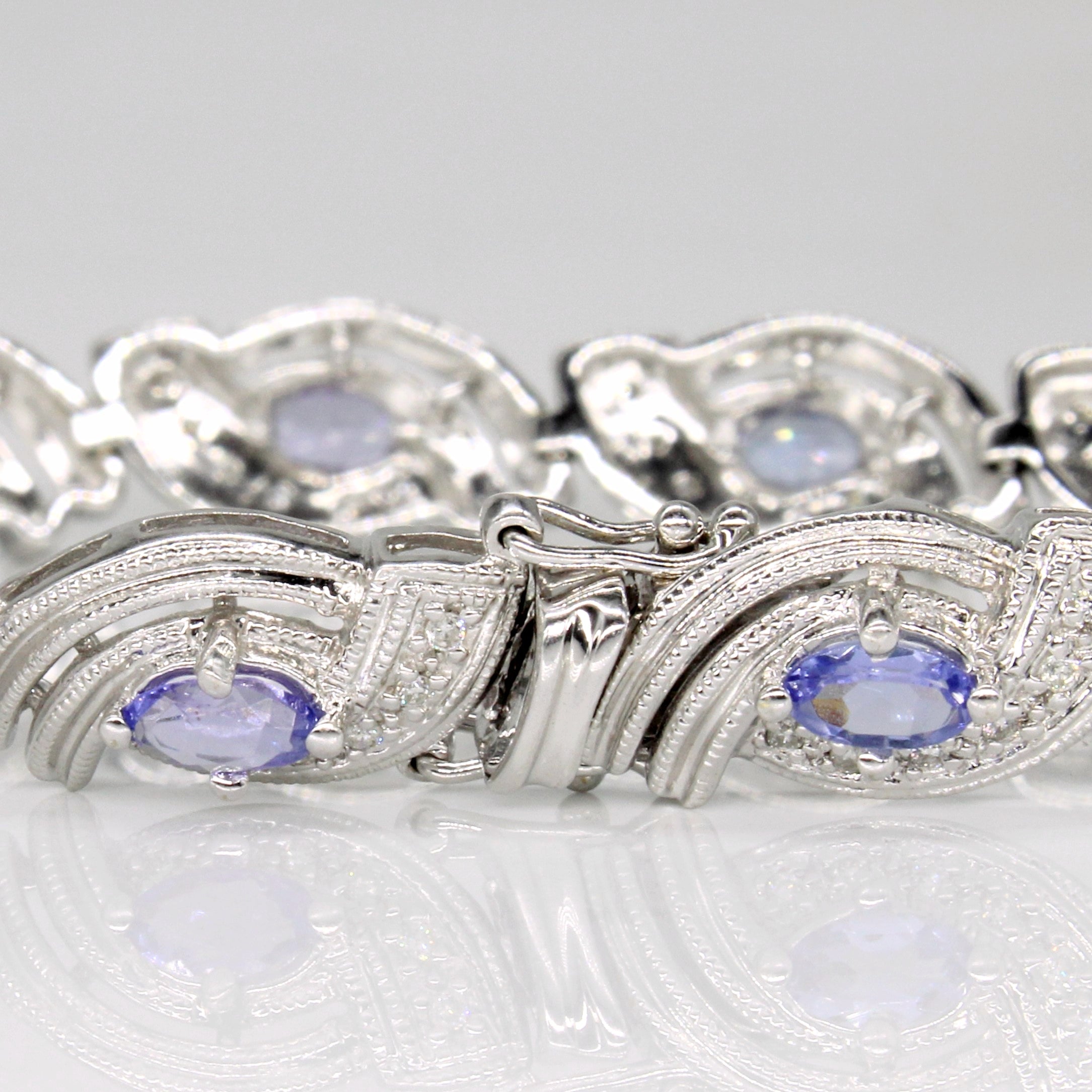 Tanzanite & Diamond Bracelet | 2.10ctw, 0.35ctw | 7.25" |