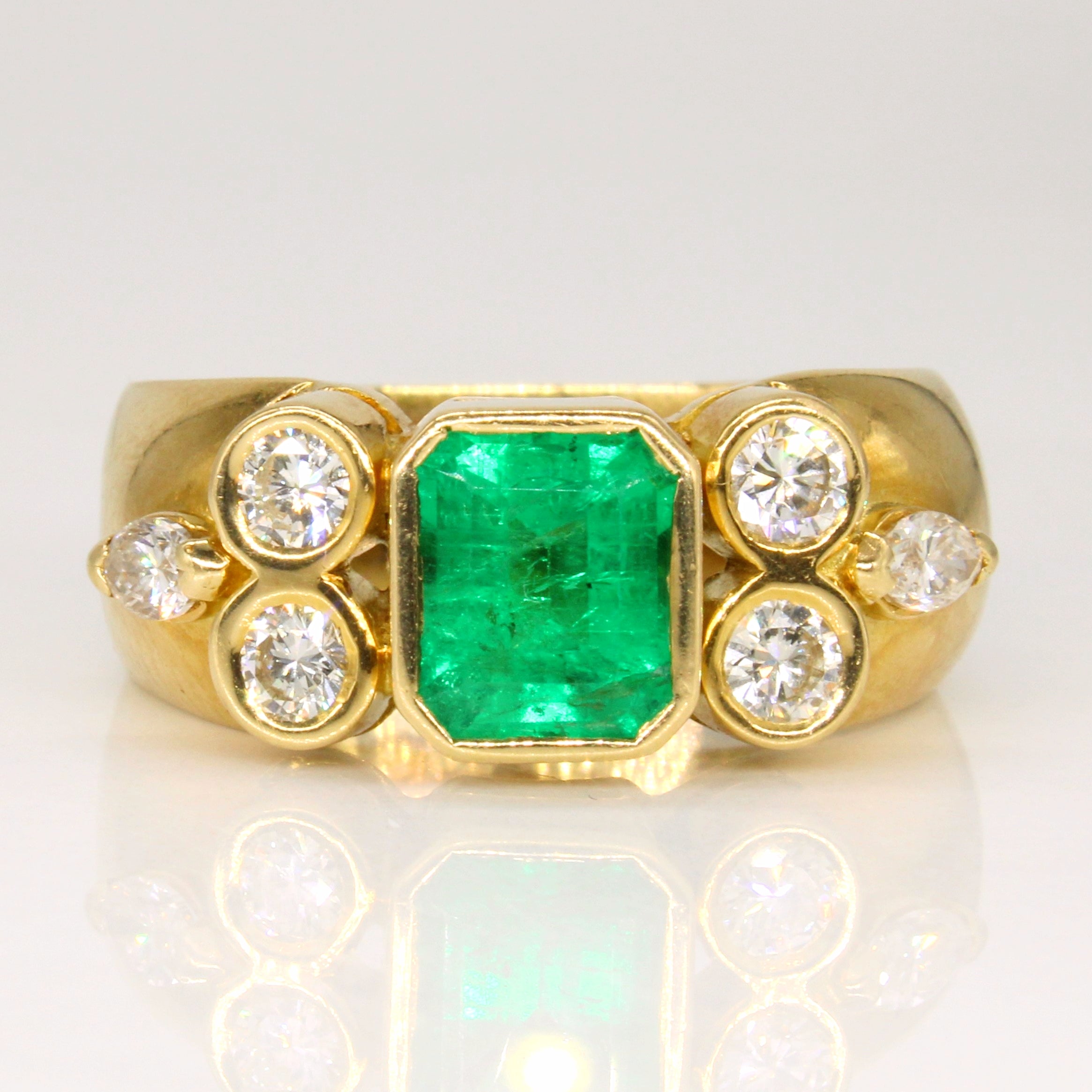 Emerald & Diamond Cocktail Ring | 1.75ct, 1.00ctw | SZ 11.25 |