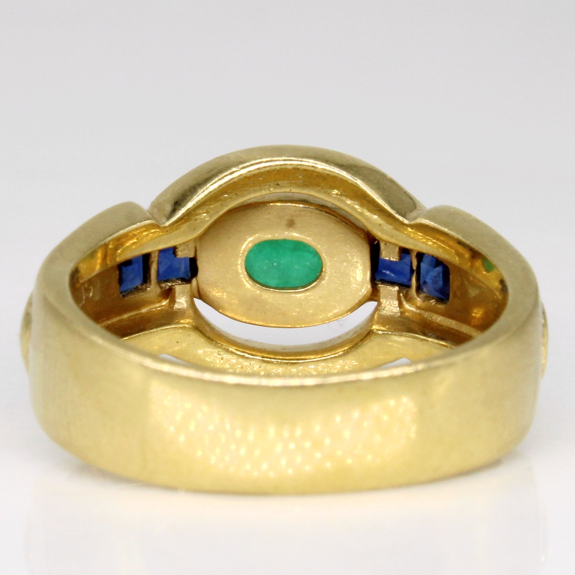 Emerald & Sapphire Cocktail Ring | 0.85ct, 0.28ctw | SZ 6 |
