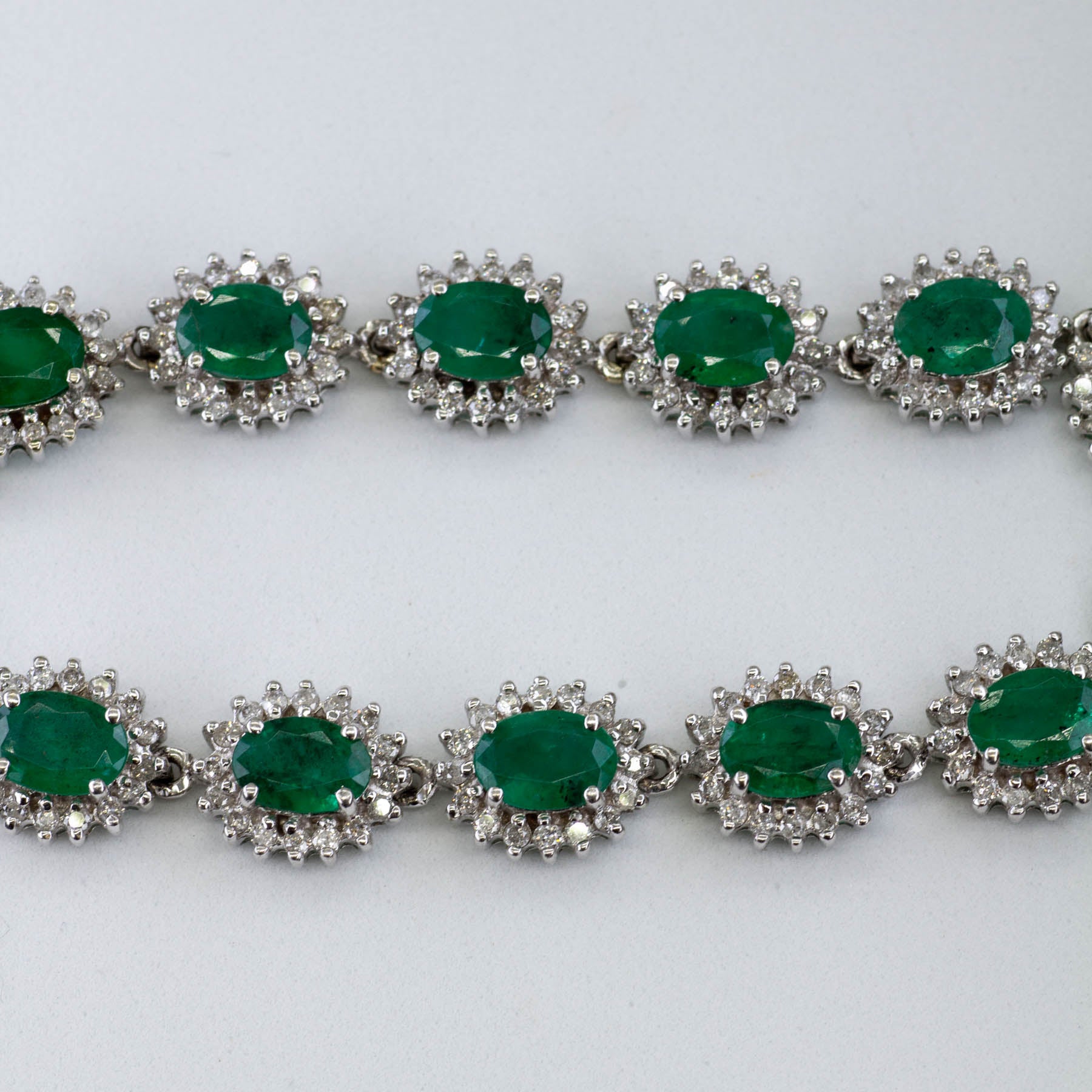 14k Emerald and Diamond Bracelet | 7.50ctw, 2.00ctw | 7" |