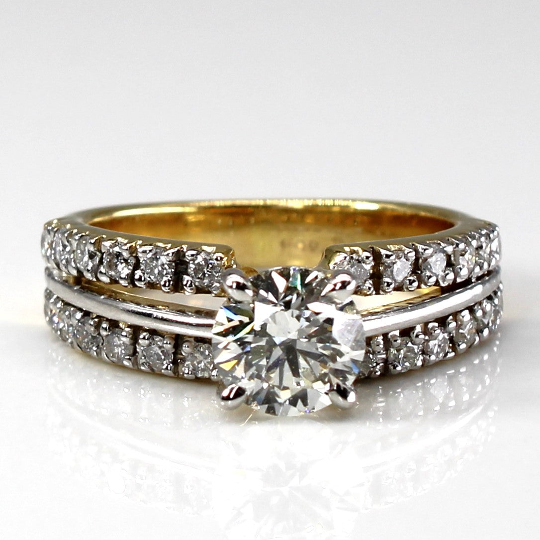Solitaire with Accents Diamond Ring | 1.36ctw SI2 I/J | SZ 5.25 |
