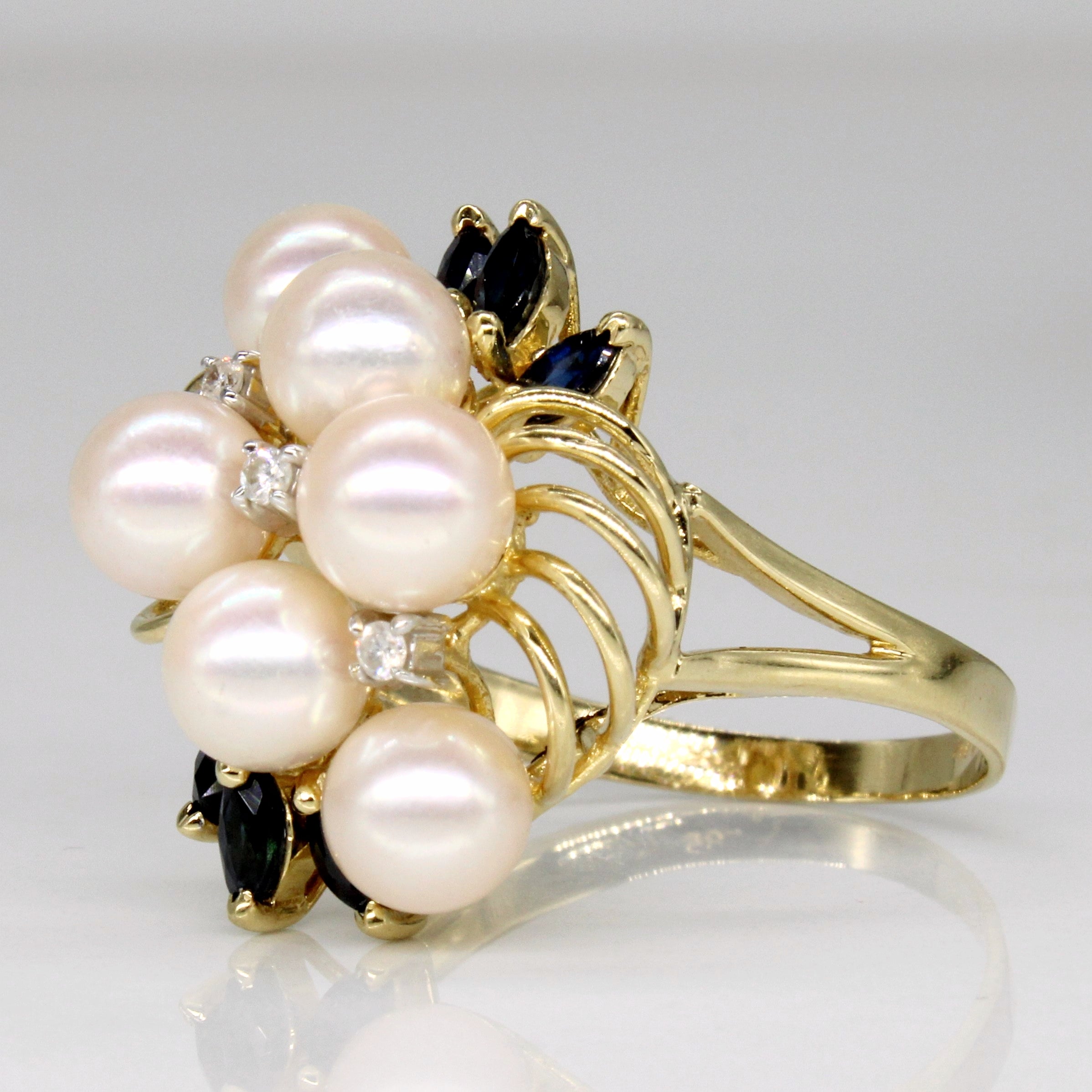 Multi Gem Cocktail Ring | 0.48ctw | SZ 7.5 |