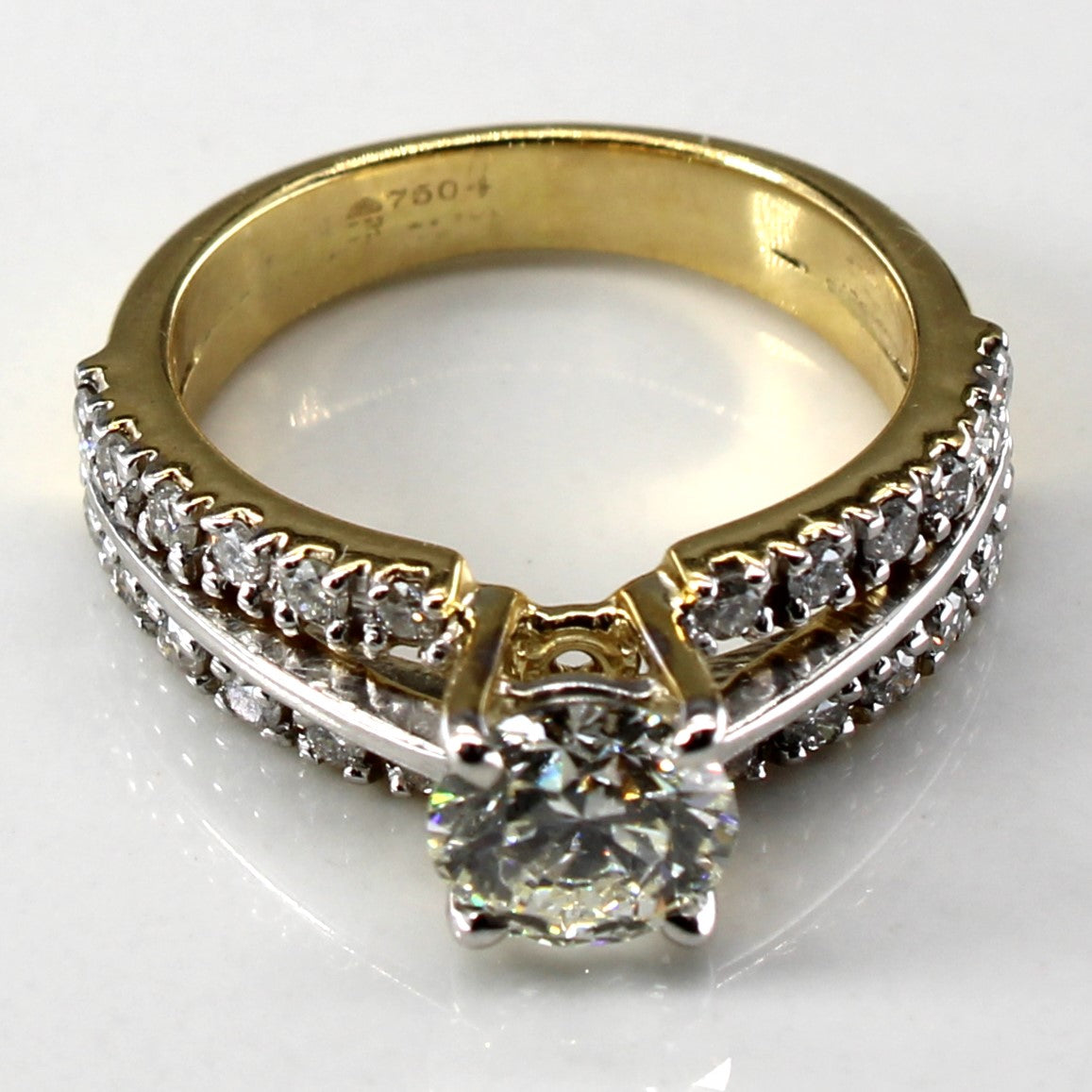 Solitaire with Accents Diamond Ring | 1.36ctw SI2 I/J | SZ 5.25 |
