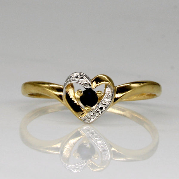 Sapphire Heart Ring | 0.04ct | SZ 7 |
