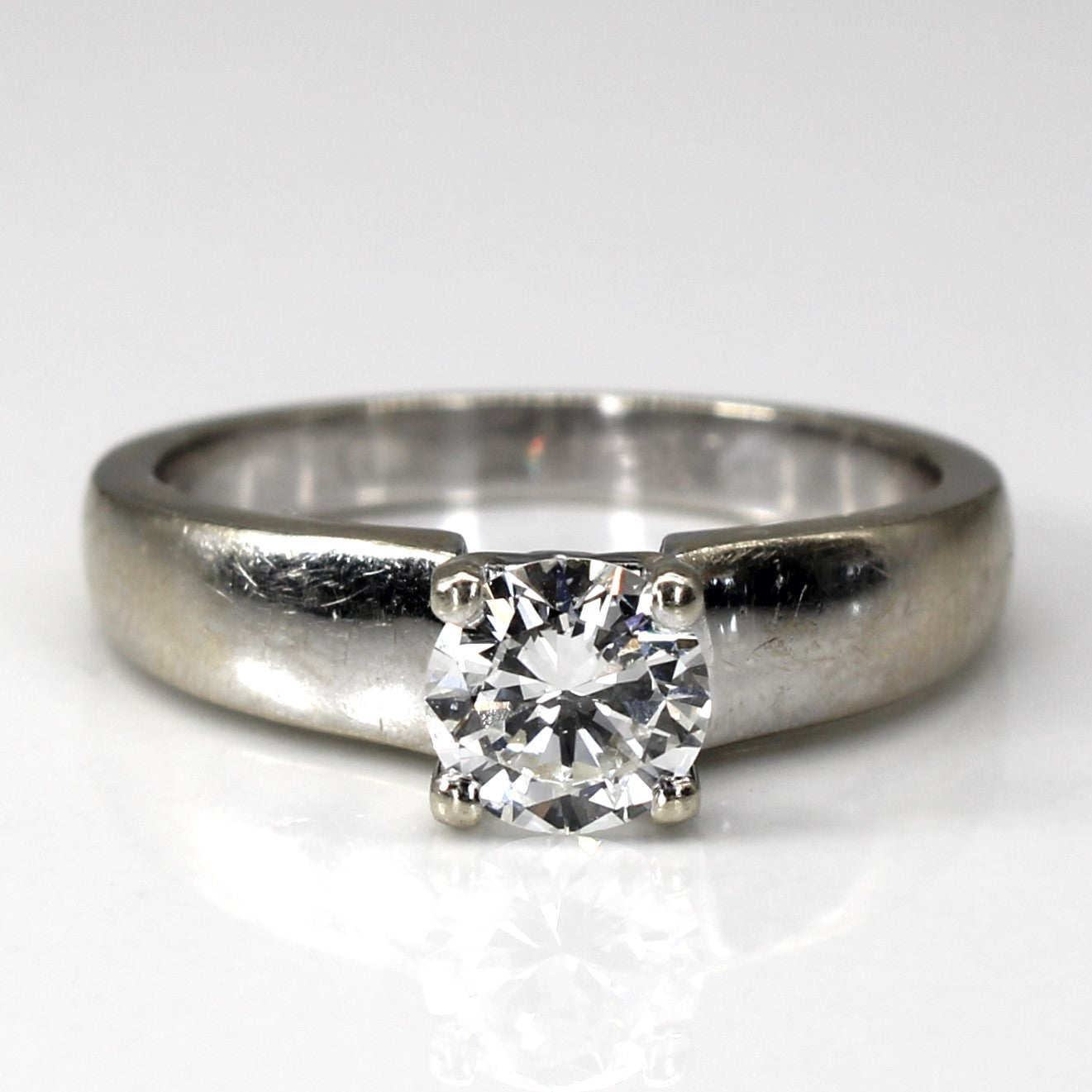 Four Prong Solitaire Diamond Ring | 0.82ct SI1 H | SZ 7.75 |