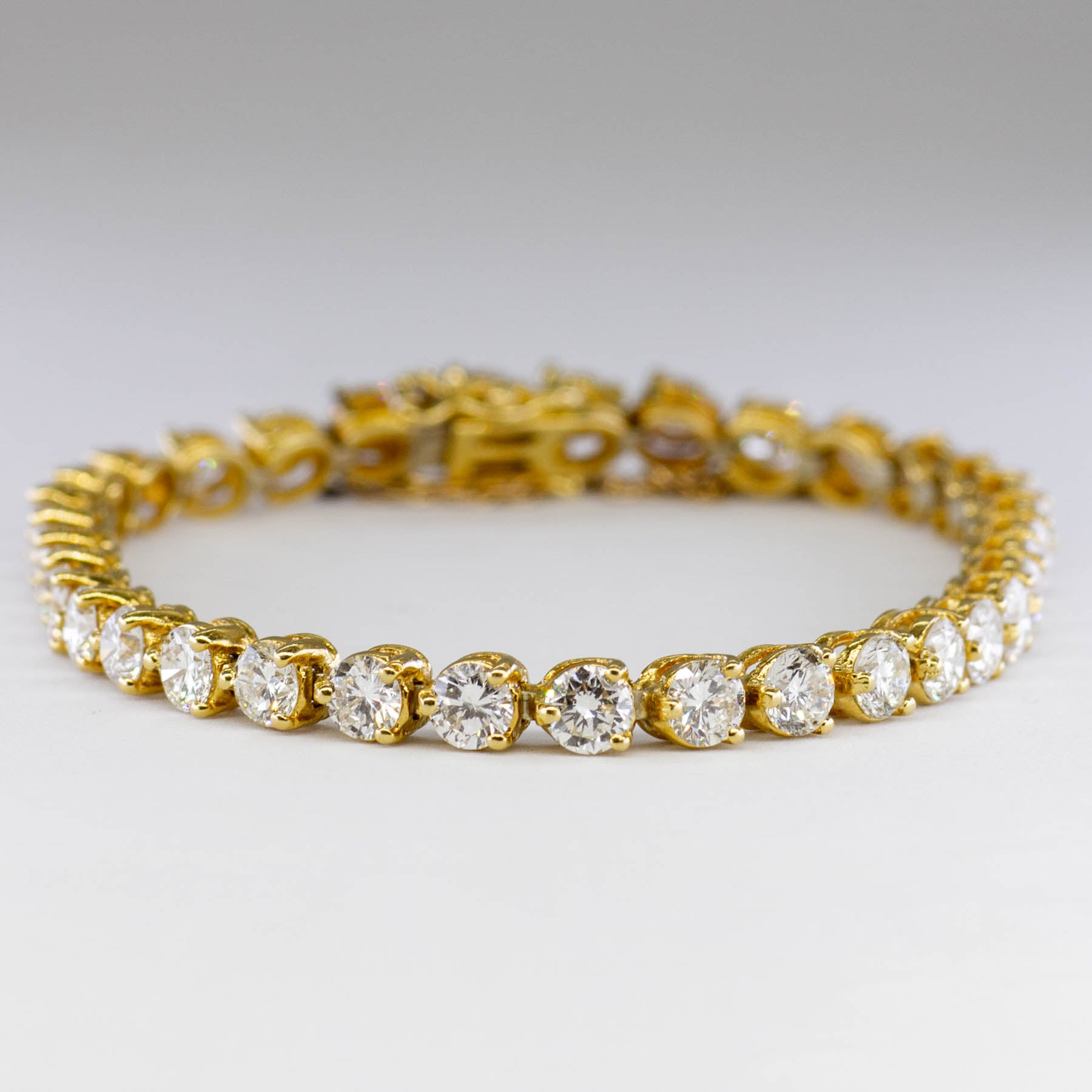 18k Diamond Tennis Bracelet | 9.10ctw | 7" |