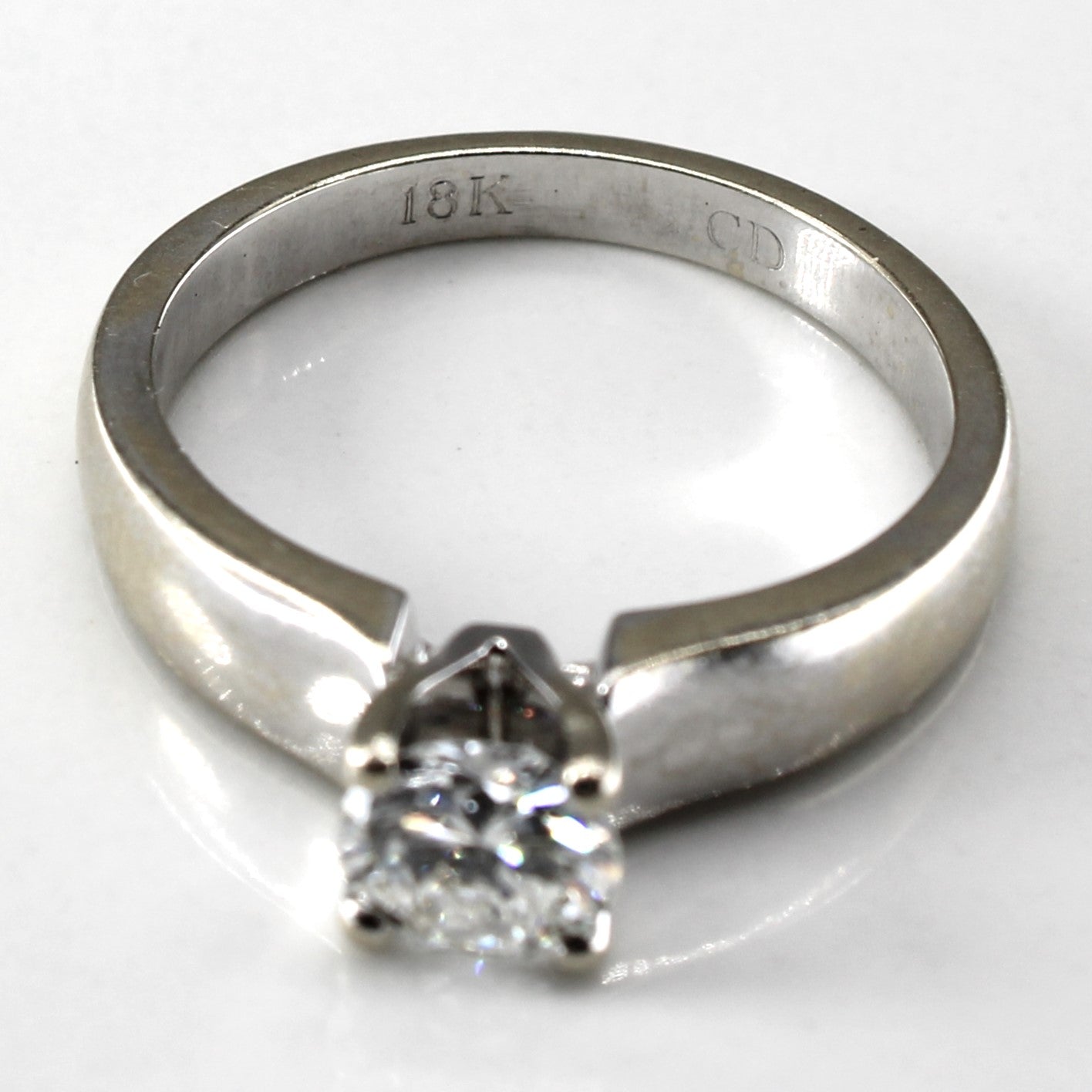 Four Prong Solitaire Diamond Ring | 0.82ct SI1 H | SZ 7.75 |