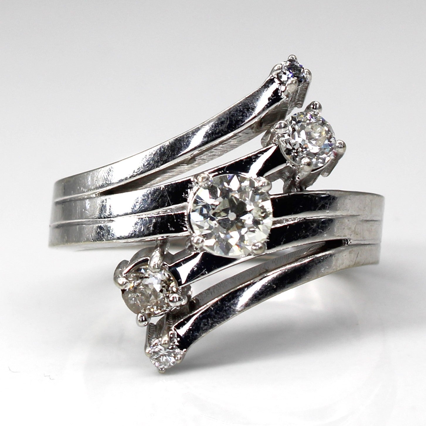 Bypass Diamond Ring | 1.06ctw I1/I2 I/J | SZ 9.75 |