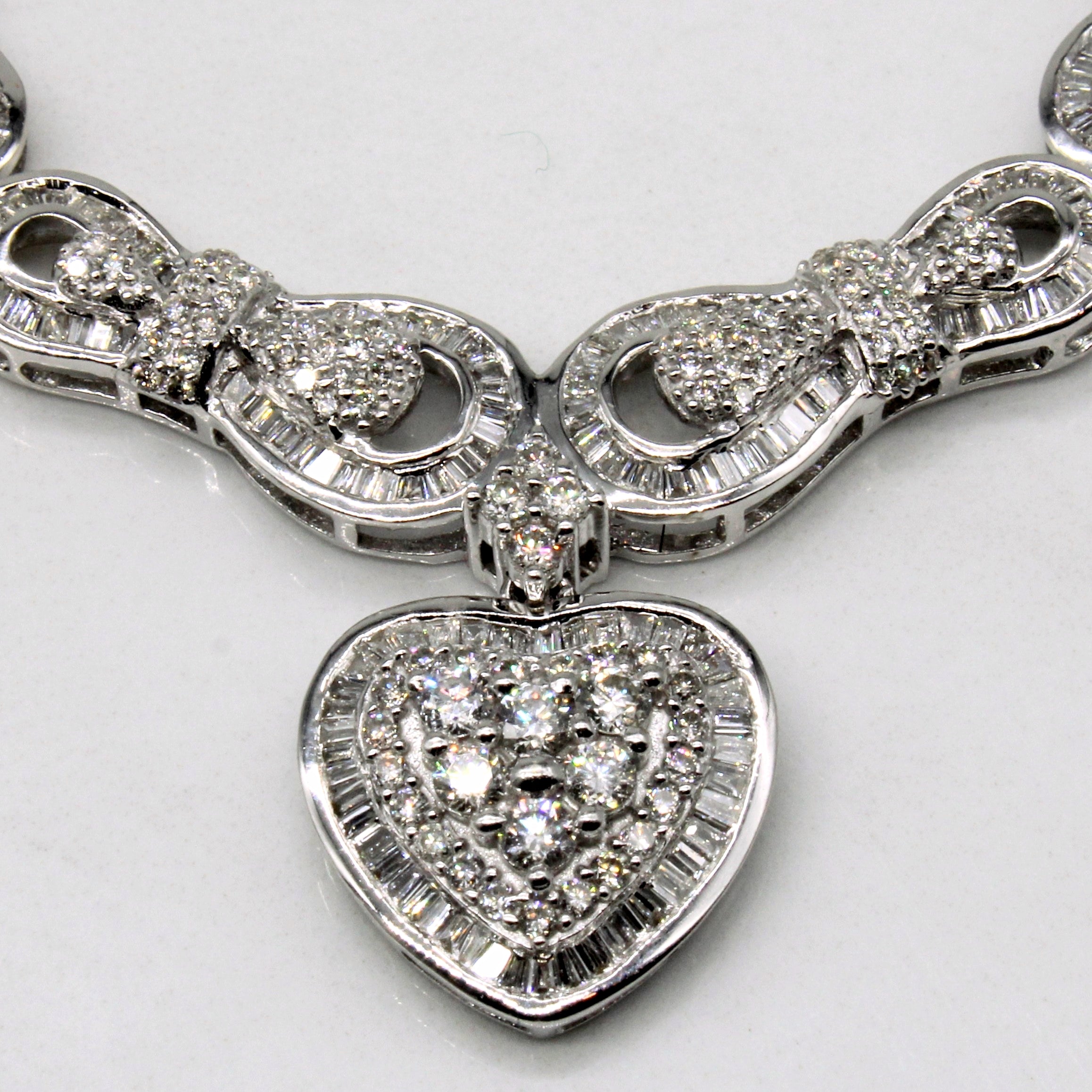 Diamond Heart Pendant Necklace | 2.75ctw | 17" |