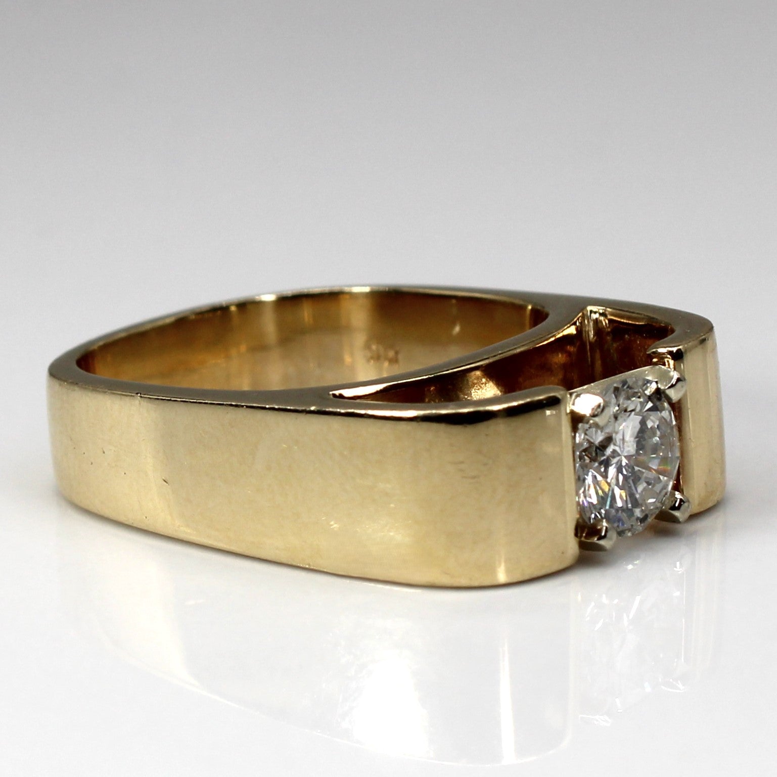 High Set Tapered Solitaire Diamond Ring | 1.10ct I1/I2 I/J | SZ 8 |