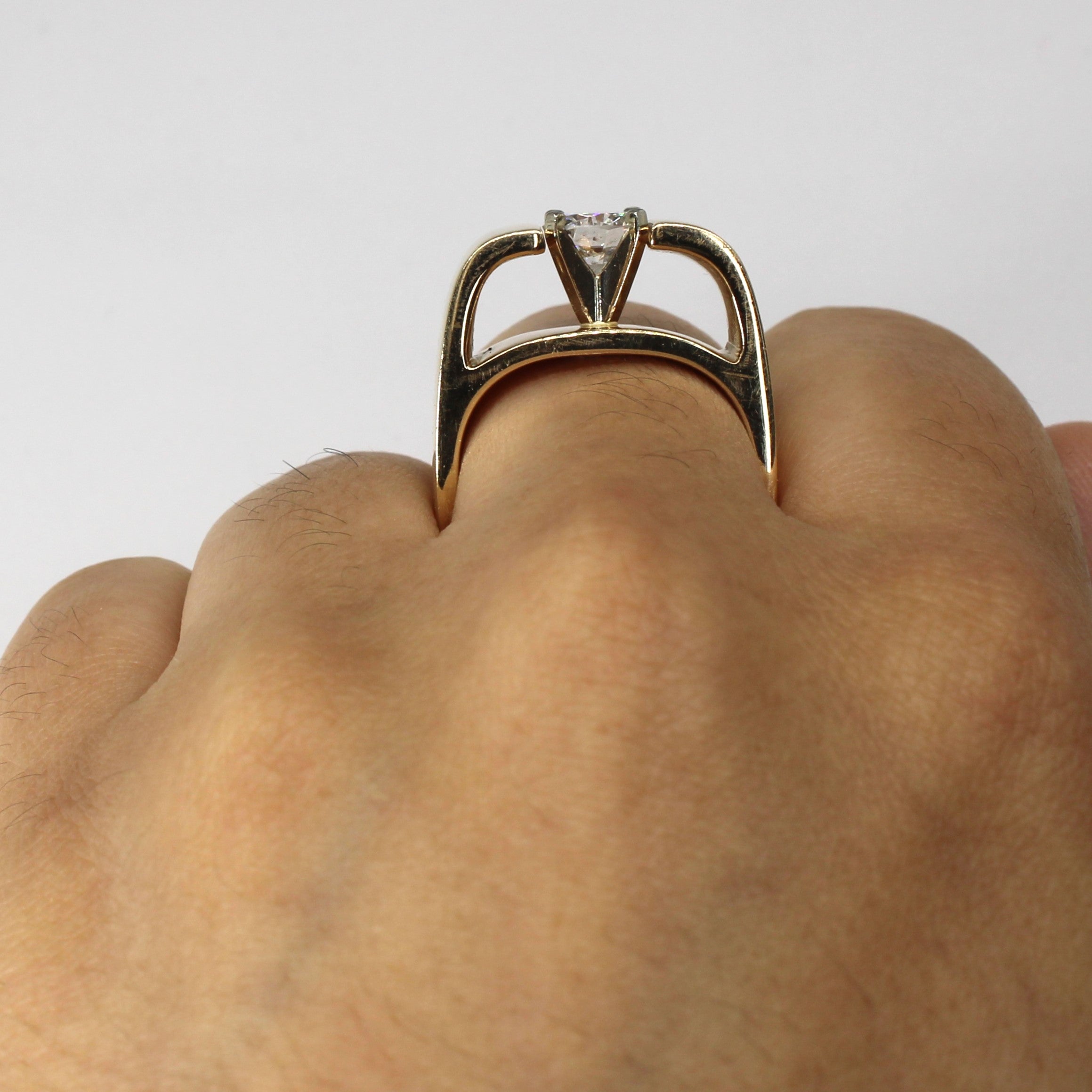 High Set Tapered Solitaire Diamond Ring | 1.10ct I1/I2 I/J | SZ 8 |
