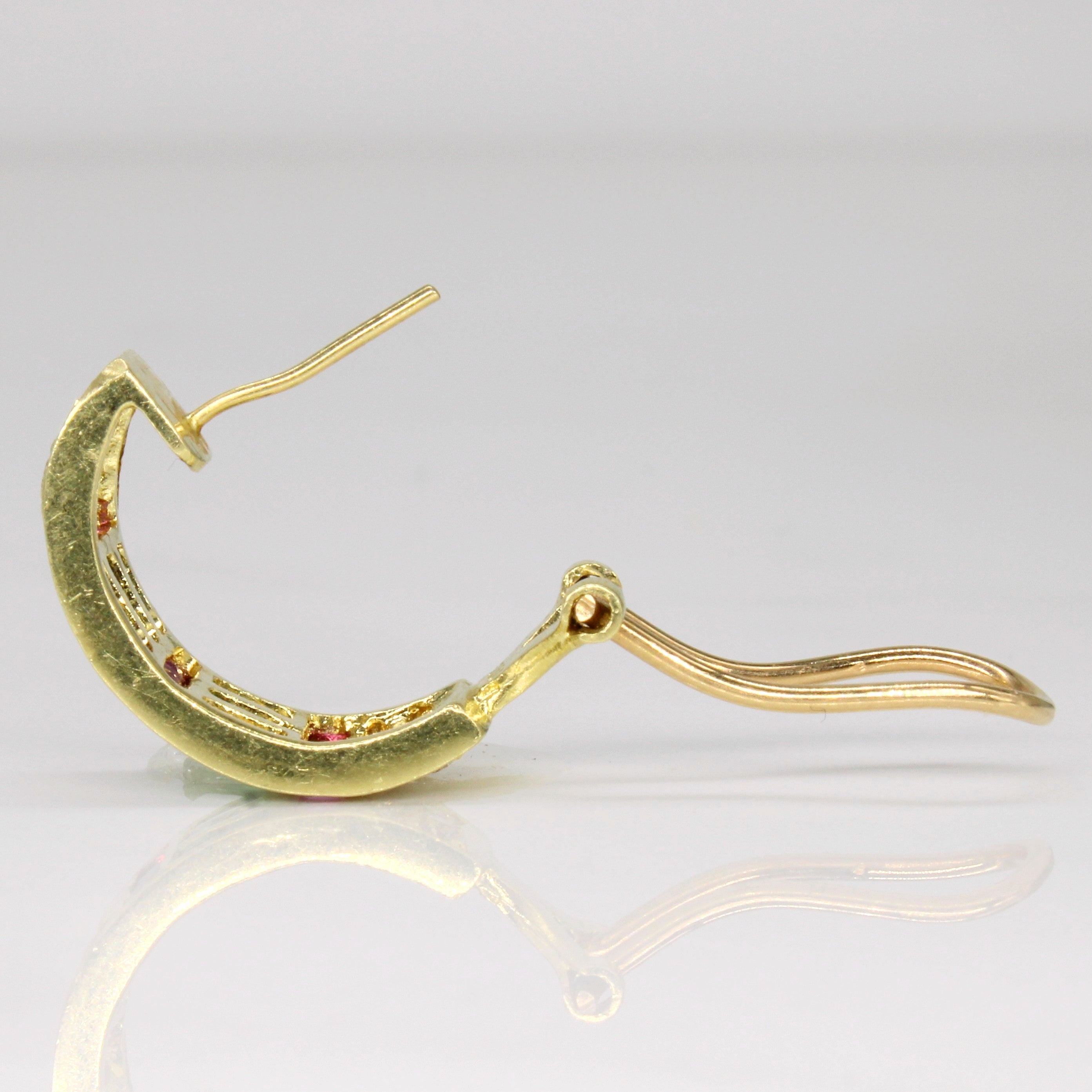 Multi Gem Half Hoop Earrings | 2.36ctw |