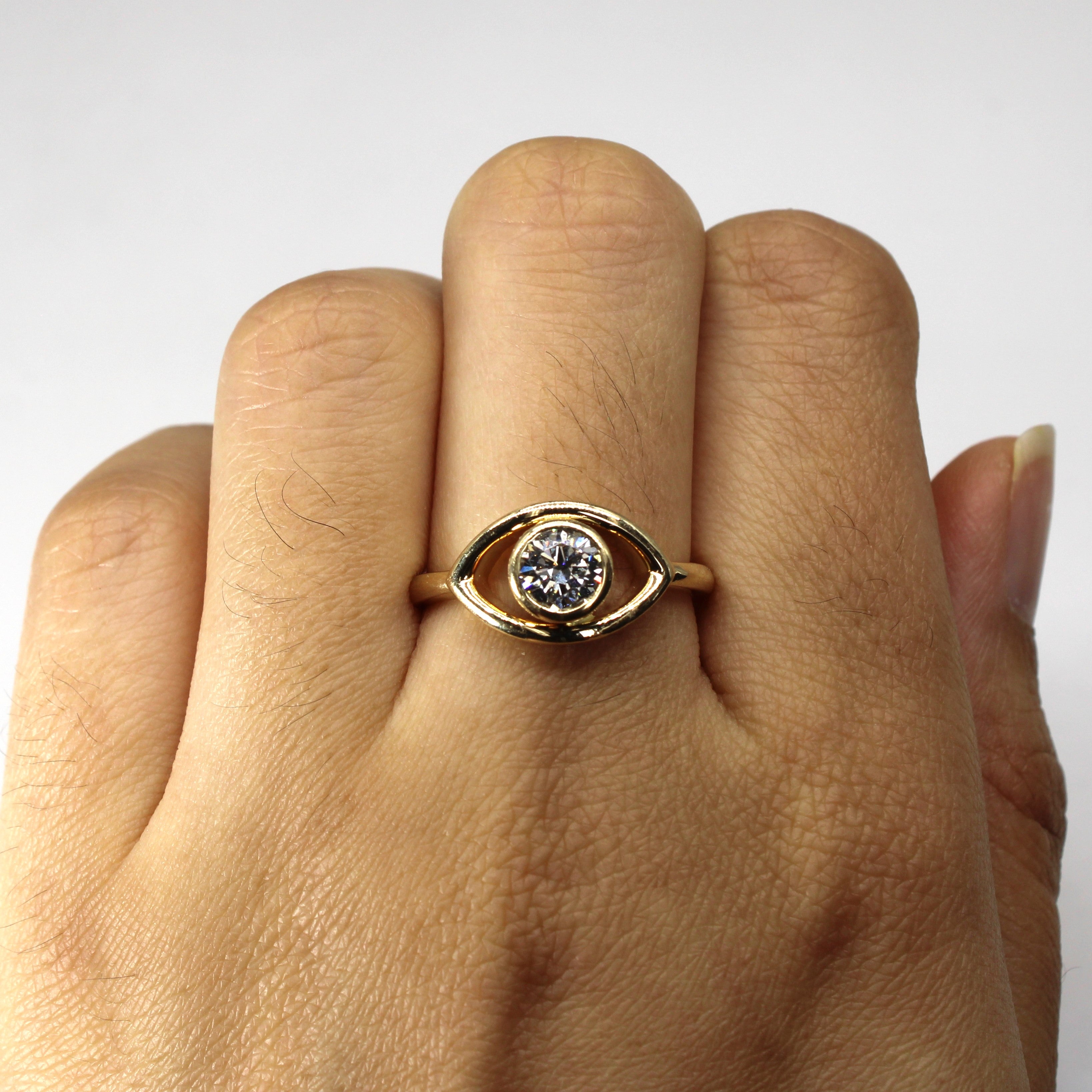 Bague sertie de diamants | 0,65 ct SI2 H/I | Taille 7,5 |