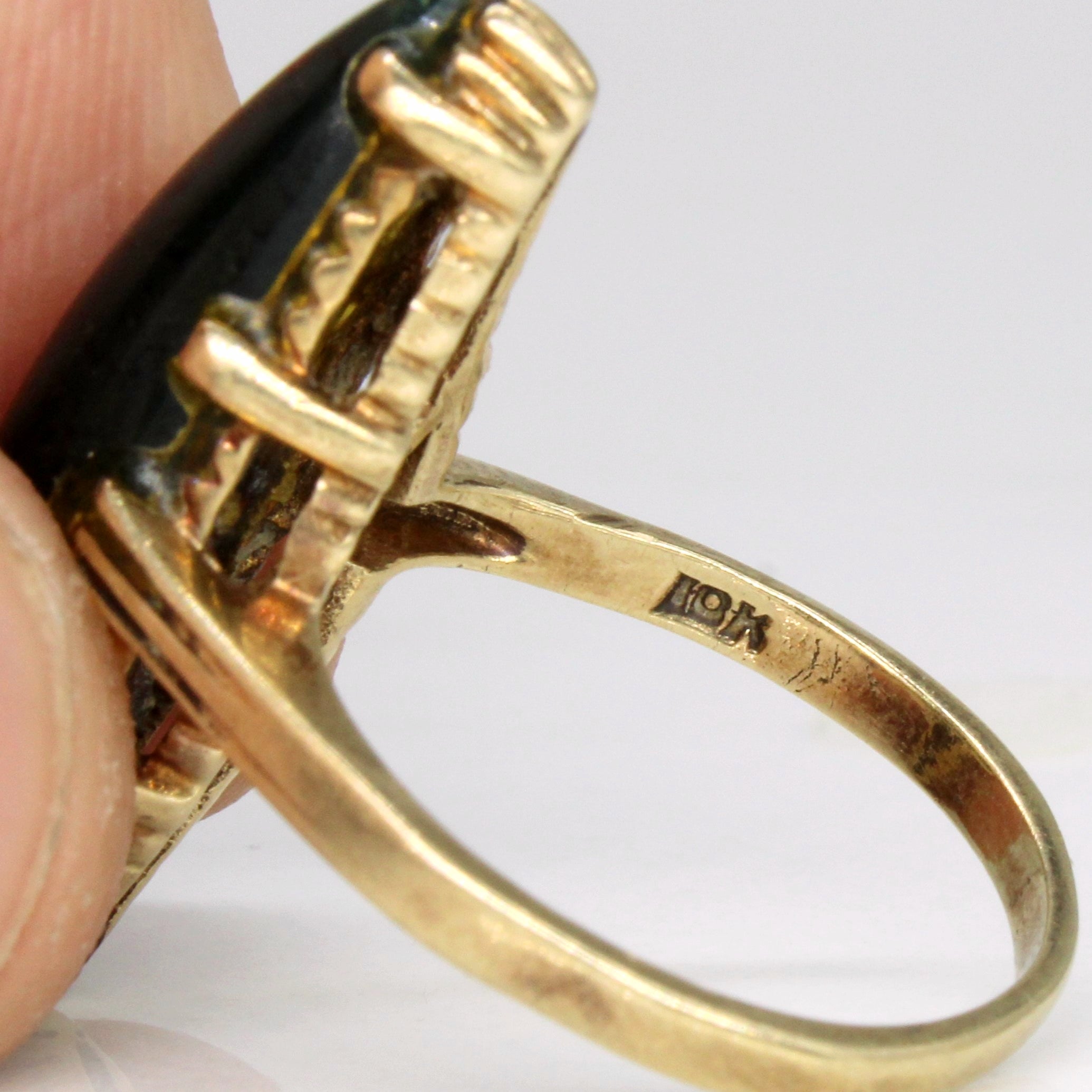 Bague cocktail en agate mousse | 10,00 ct | Taille 5,5 |