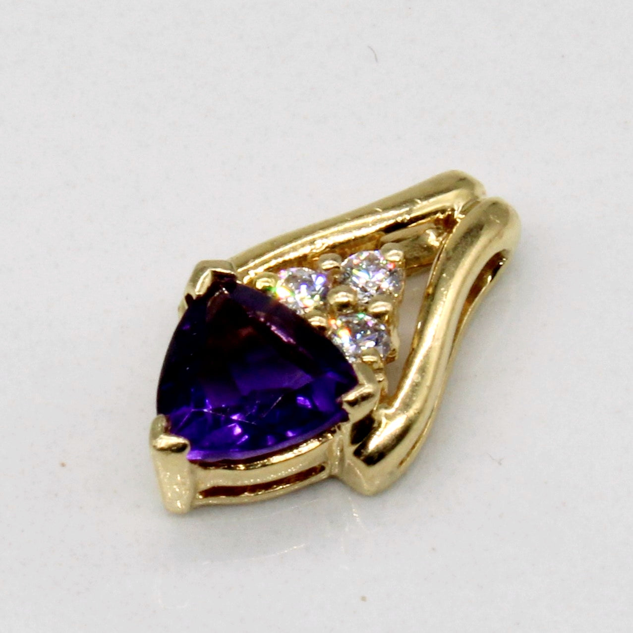 Amethyst & Diamond Pendant | 0.50ct, 0.09ctw |