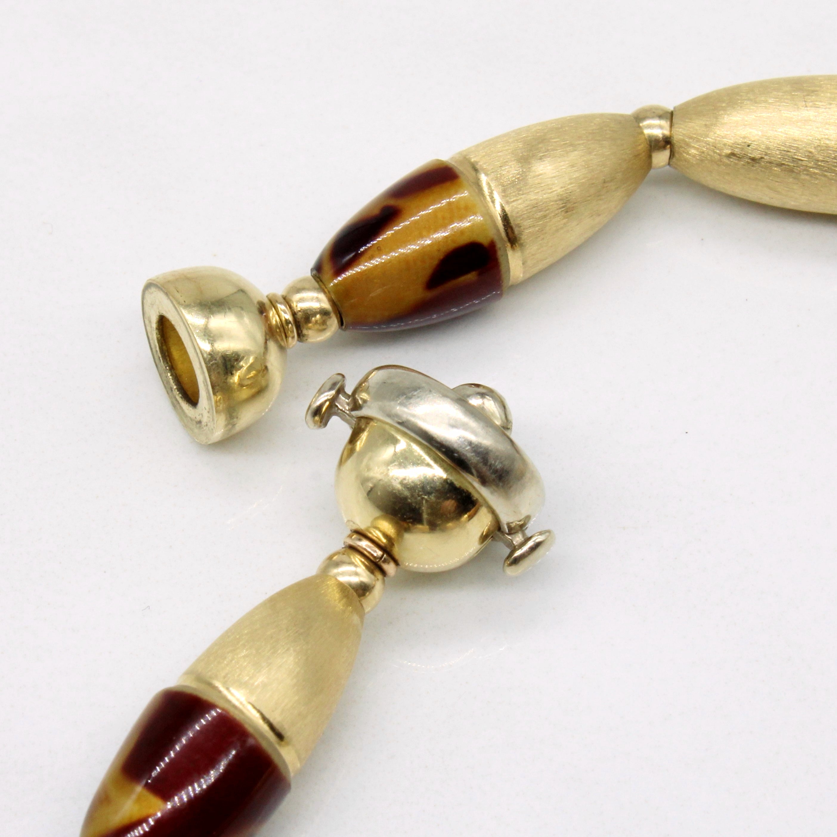14k Yellow Gold Enamel Bracelet | 7" |