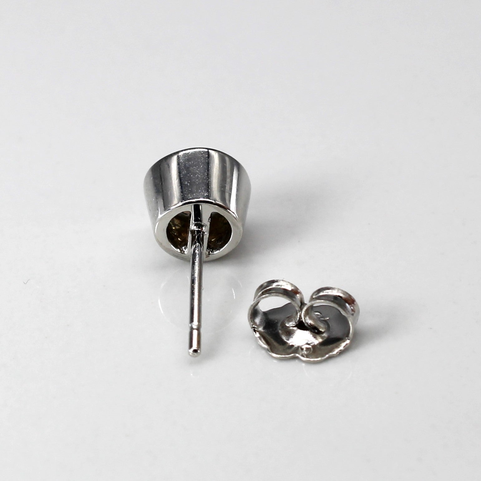 Bezel Set Diamond Stud Earrings | 1.20ctw SI2/I1 H/I |