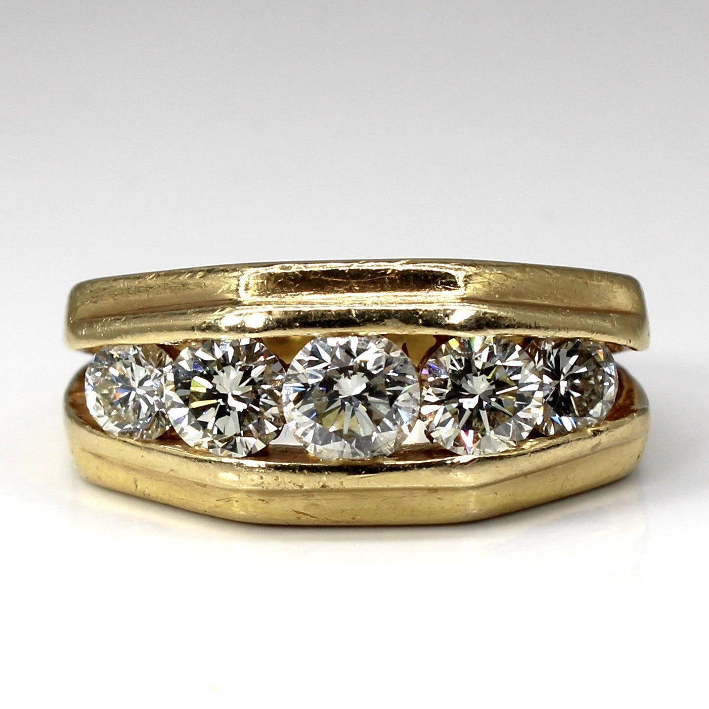 Channel Set Diamond Ring | 2.85ctw SI1/SI2 K/L | SZ 12 |