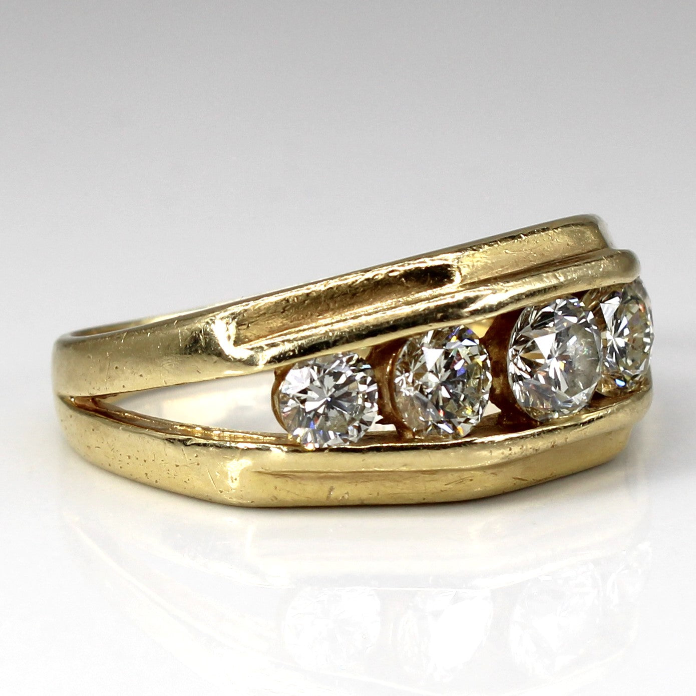 Channel Set Diamond Ring | 2.85ctw SI1/SI2 K/L | SZ 12 |