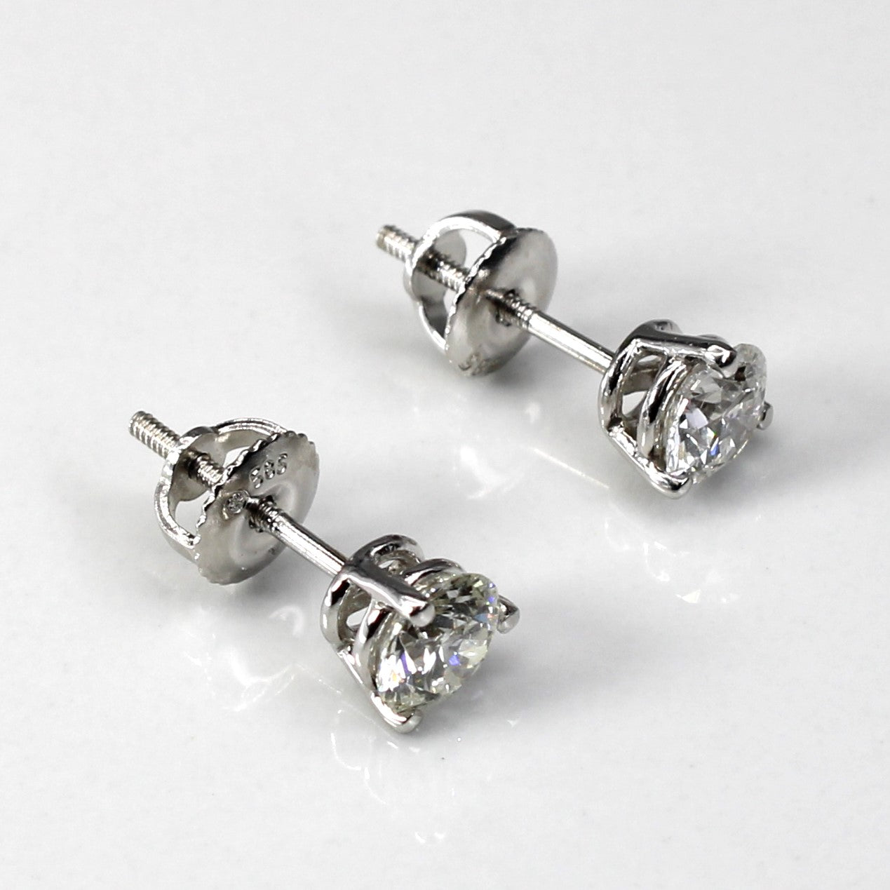 Boucles d'oreilles puces en diamant | 1,10 ctw SI2/I1 H/I |
