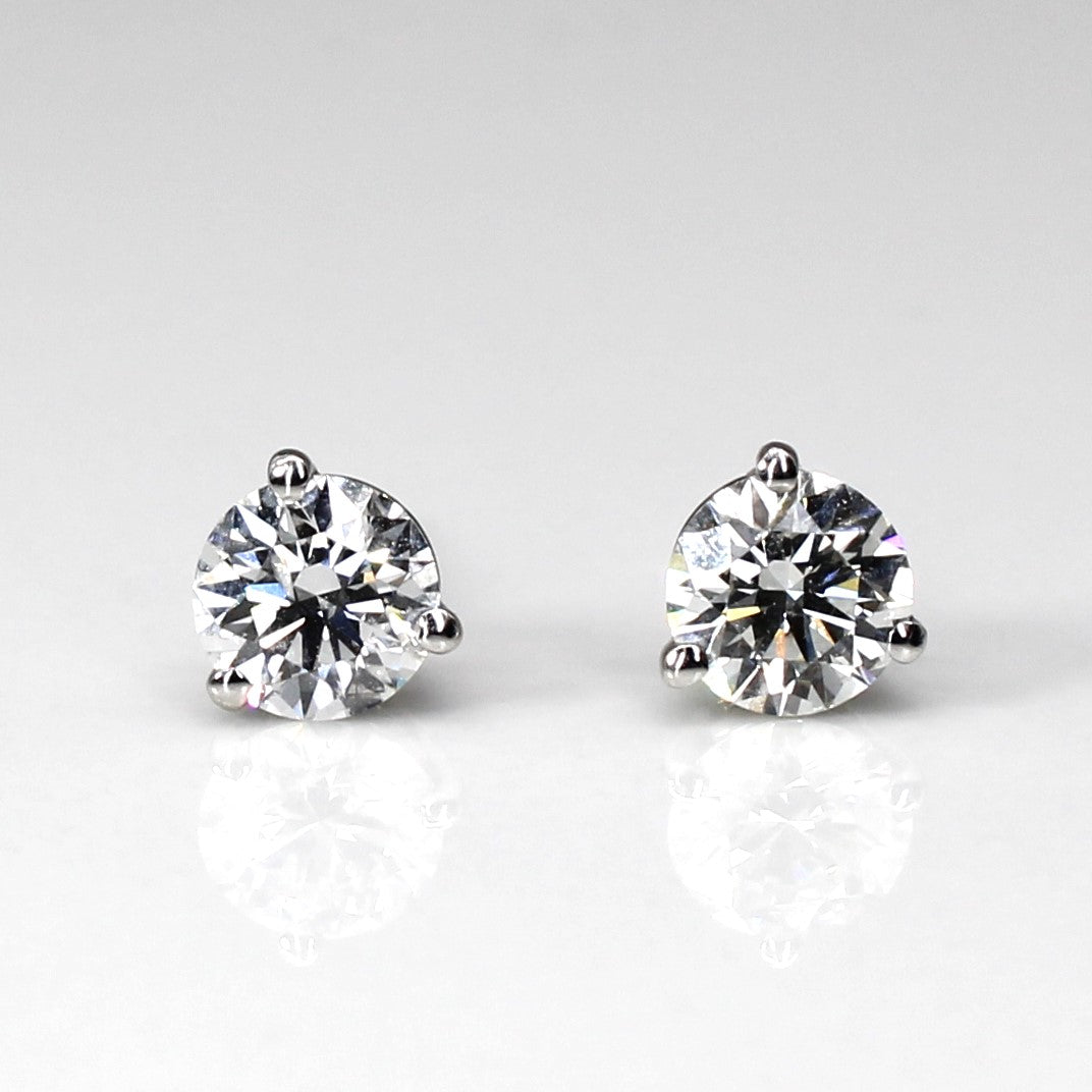 Boucles d'oreilles puces en diamant | 1,10 ctw SI2/I1 H/I |