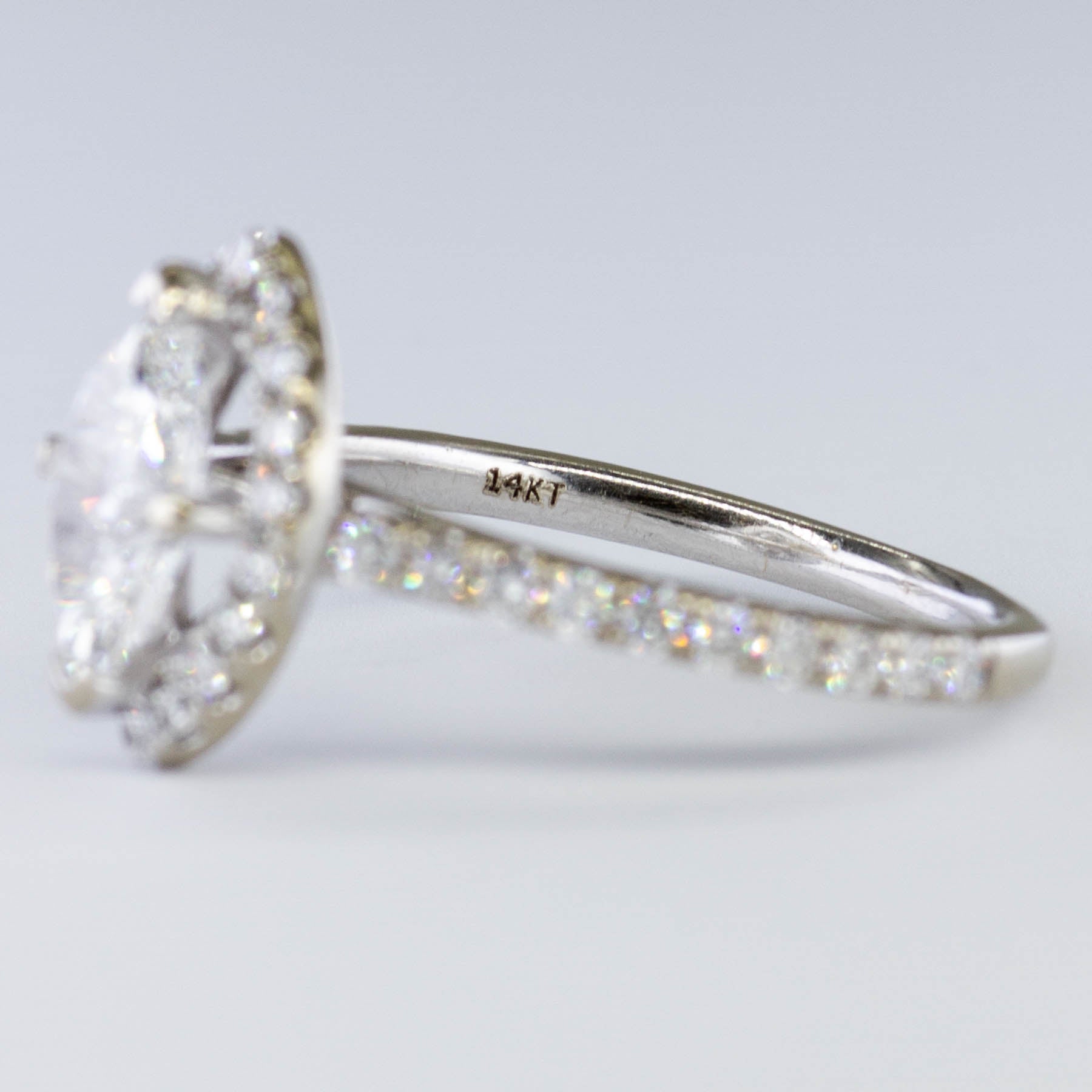Bague de fiançailles en diamant taille marquise certifié GIA | 1,48 ct | VS1 E | Taille 8,75 |