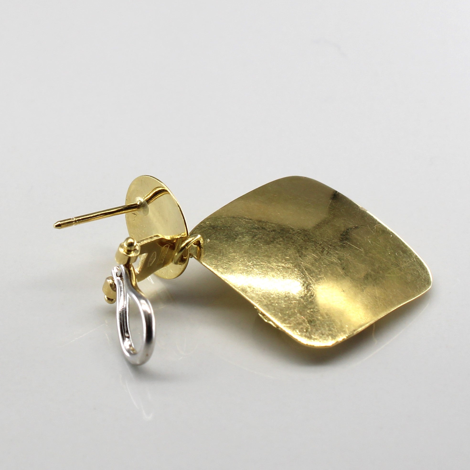 Textured Gold Dangle Earrings