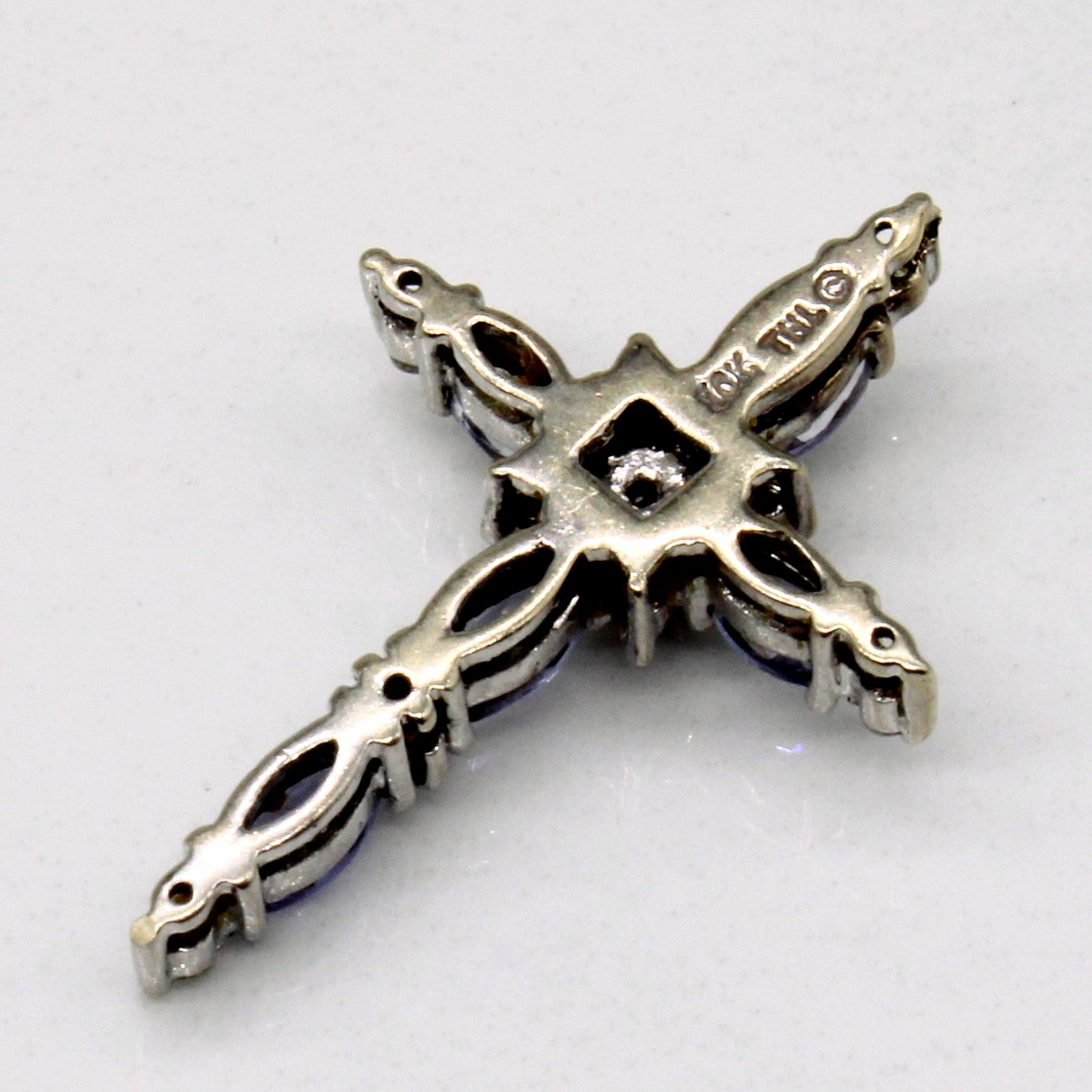 Tanzanite & Diamond Cross Pendant | 0.50ctw, 0.08ctw |