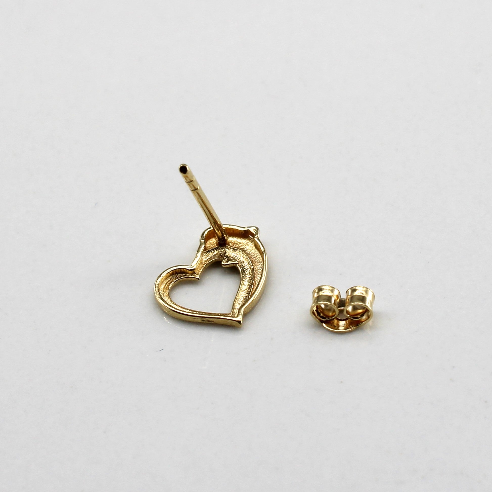 Heart Design Stud Earrings