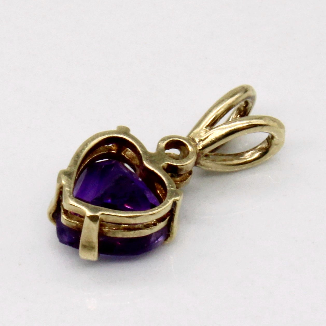 Amethyst Heart & Diamond Pendant | 1.10ct, 0.01ct |