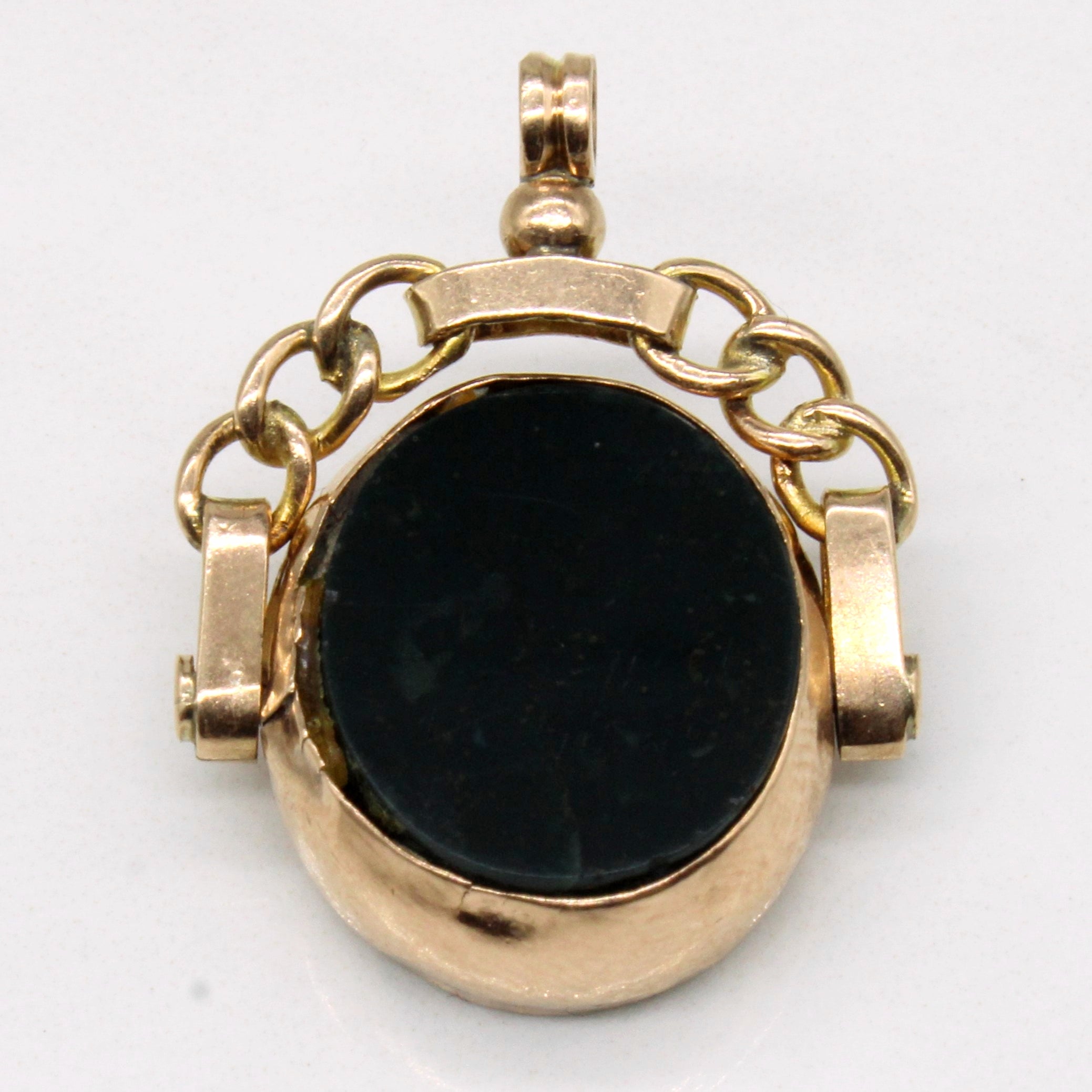 1891 Antique Bloodstone & Carnelian Fob Pendant| 3.00ct, 3.00ct |