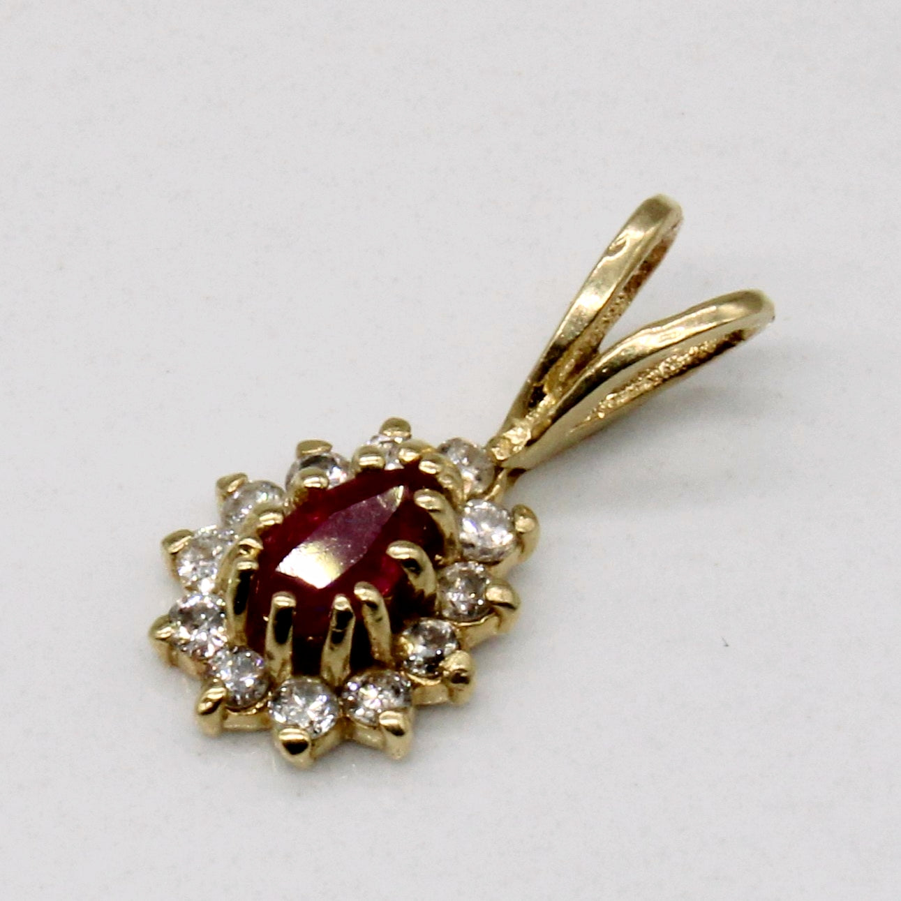 Ruby & Diamond Pendant | 0.20ct, 0.15ctw |