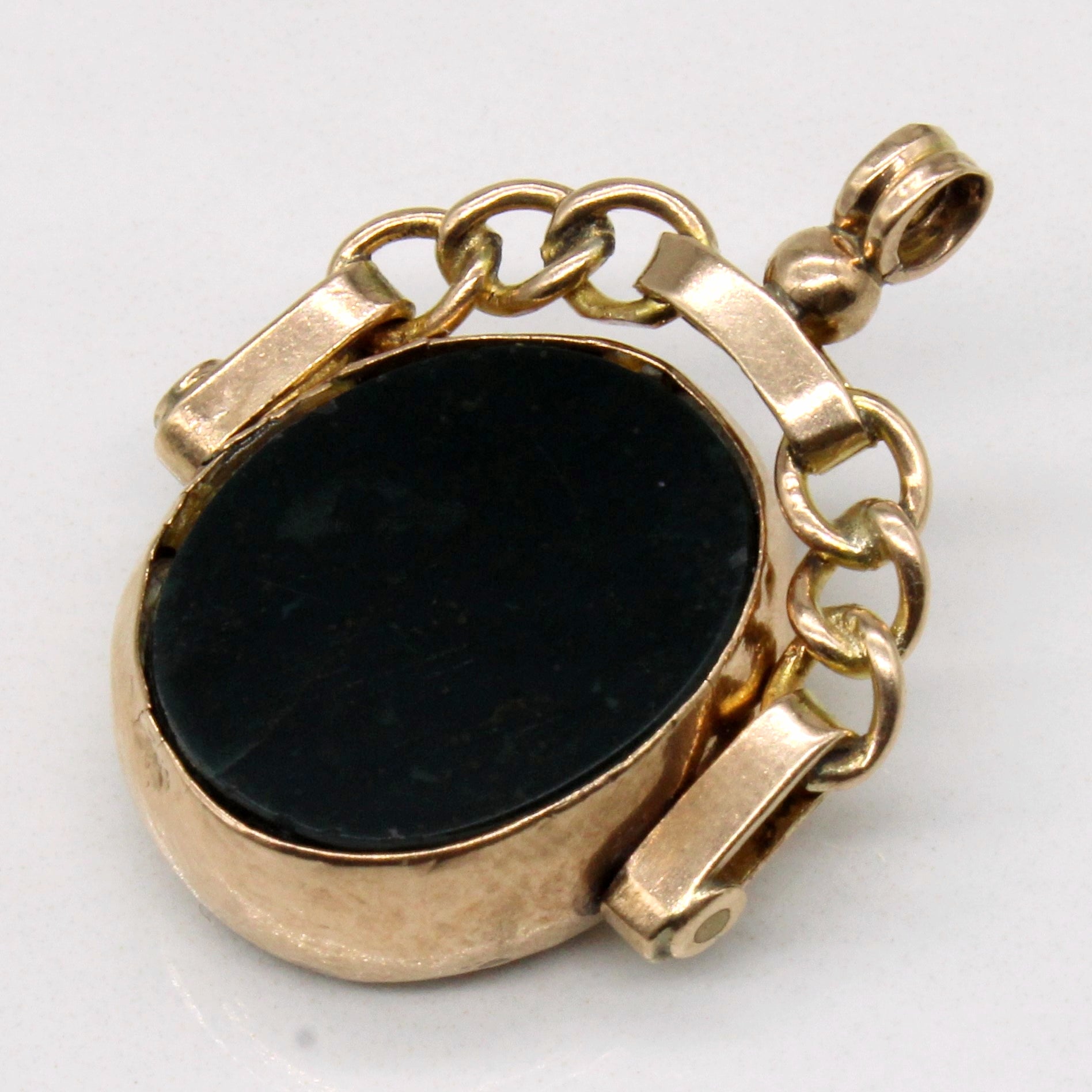 1891 Antique Bloodstone & Carnelian Fob Pendant| 3.00ct, 3.00ct |