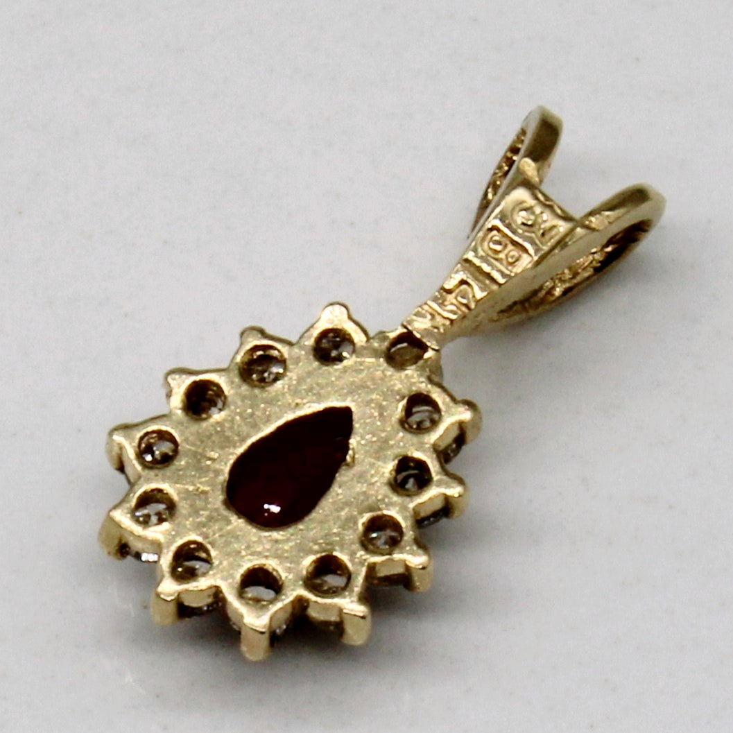Ruby & Diamond Pendant | 0.20ct, 0.15ctw |